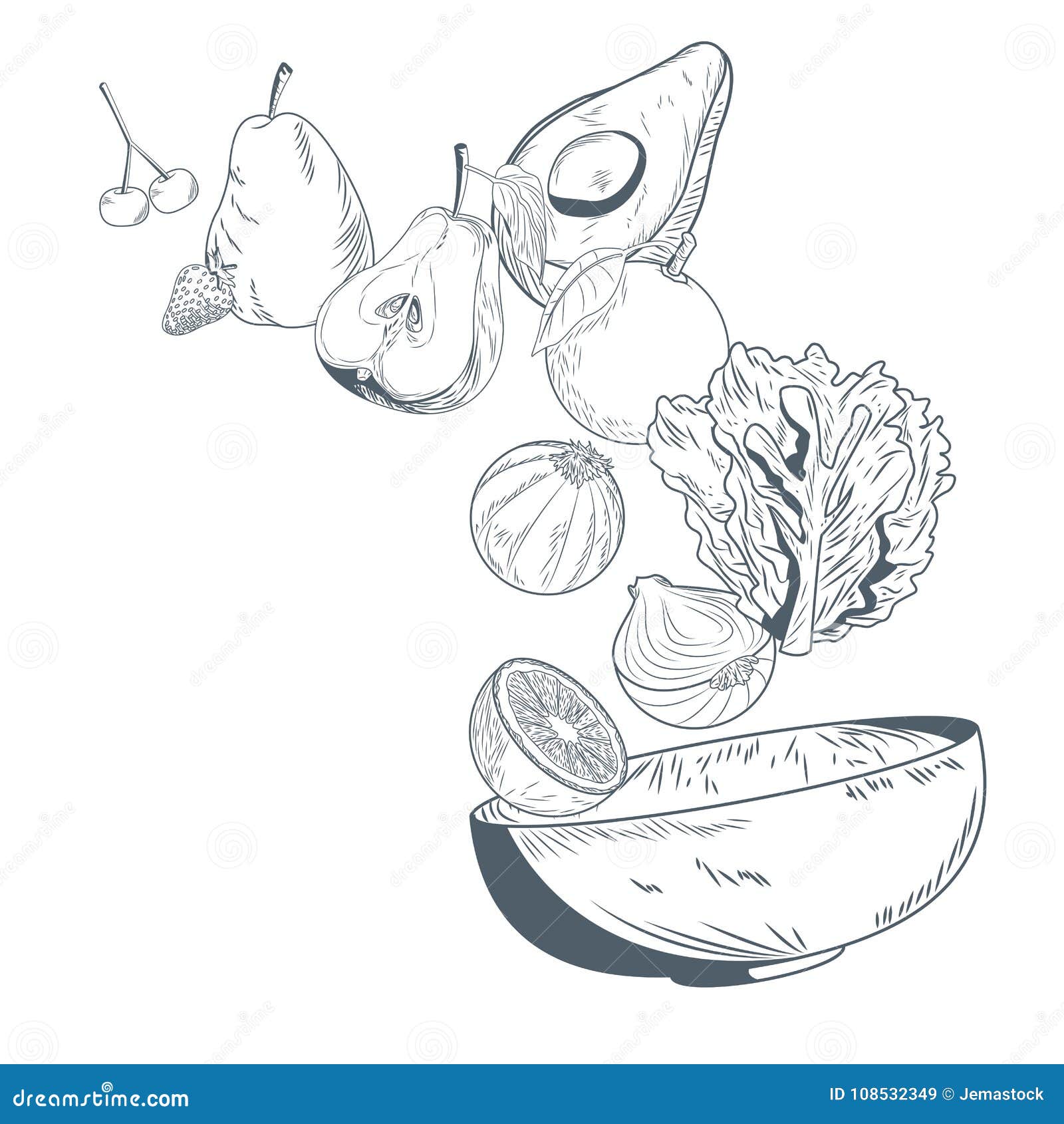Fruit Bowl Drawing N2 free image download