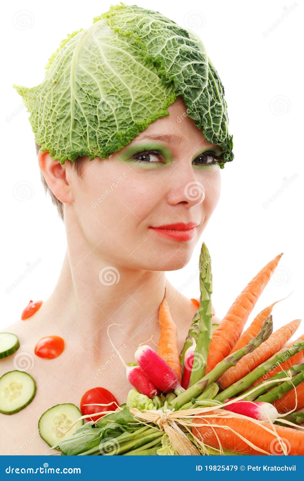 Vegetable girl stock image. Image of female, lifestyle 19825479