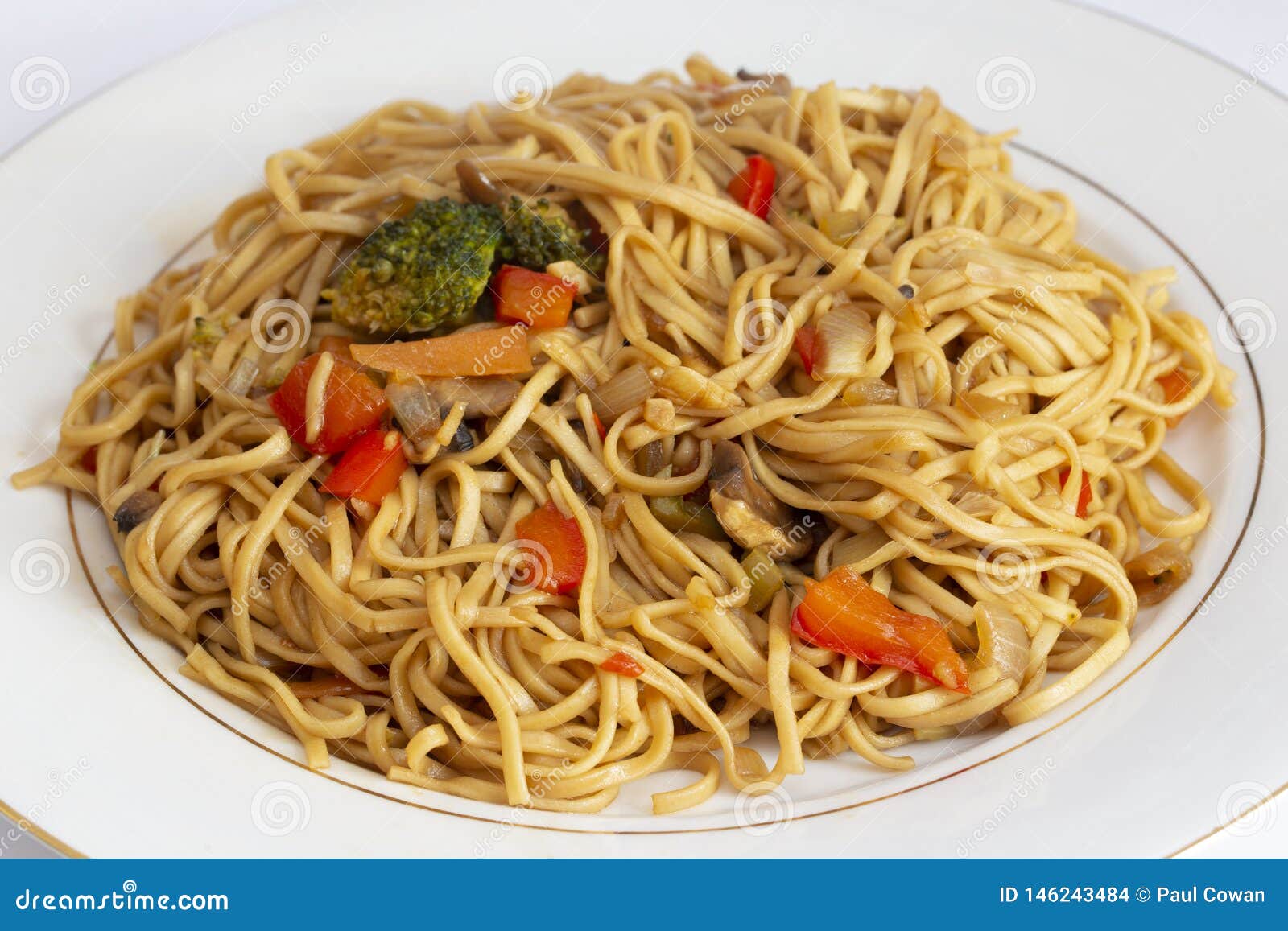 Vegetable Noodles Dinner Plate Stock Photo Image of meal, carrot