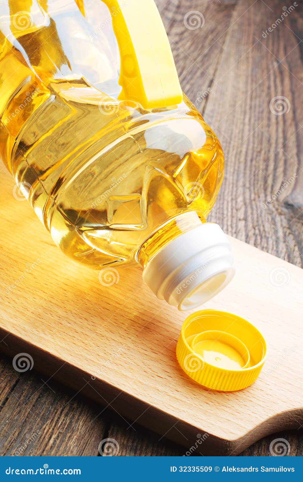 Vegetable Oil in Plastic Bottle Closeup Stock Image Image of bottle