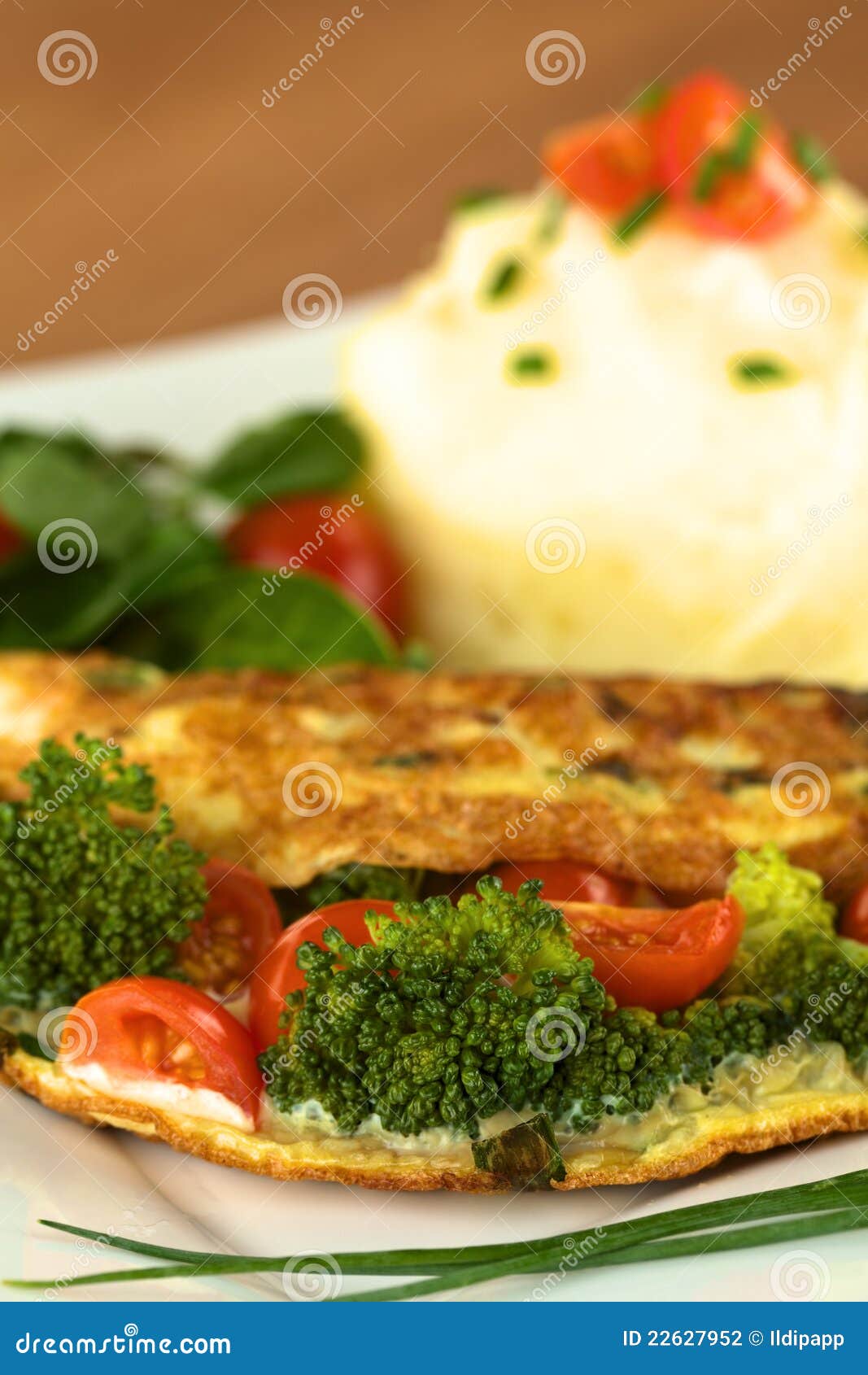 Vegetable Omelette stock photo. Image of food, vertical 22627952