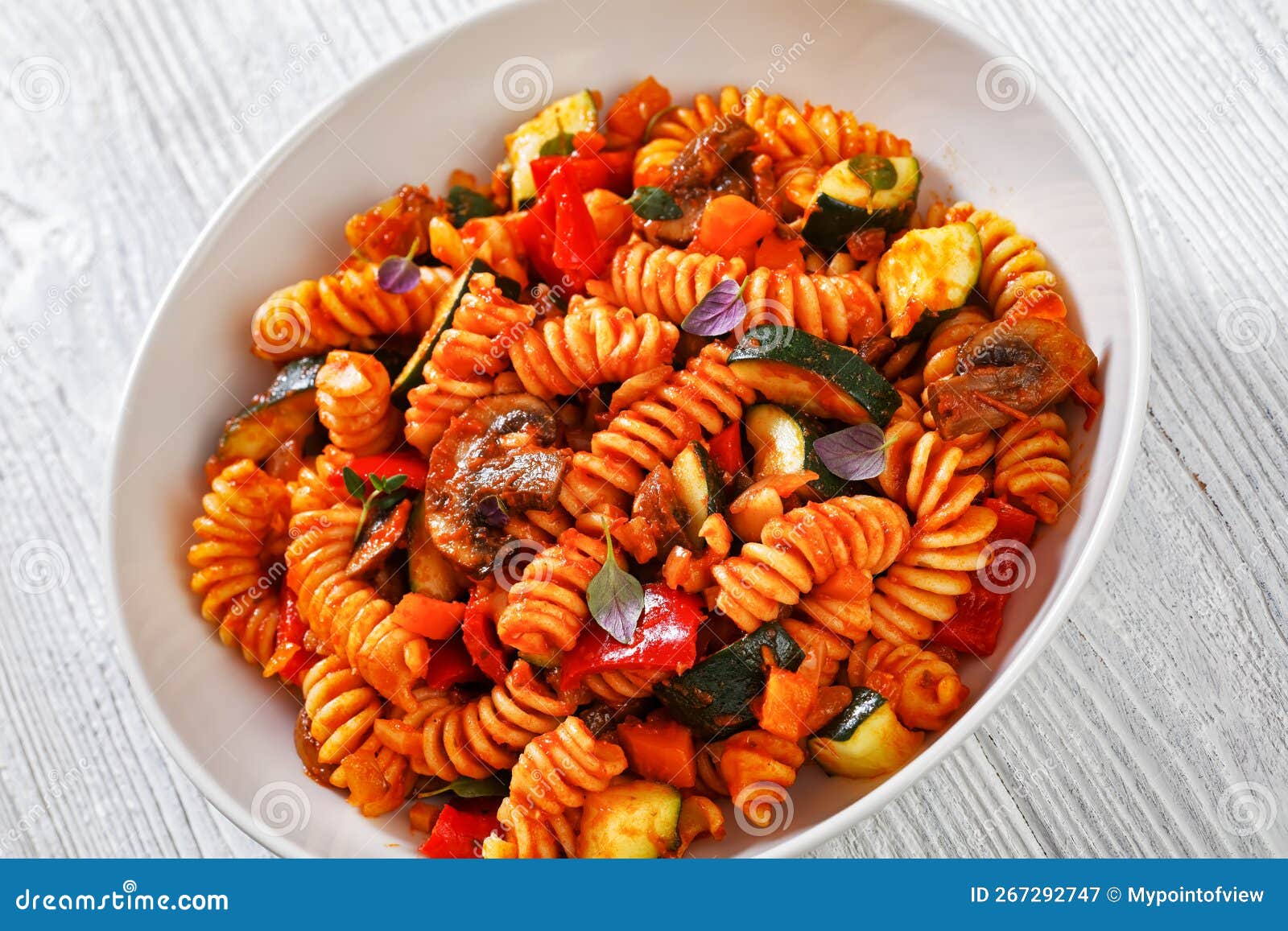 Vegetable with Pasta in Bowl, Top View Stock Image Image of vegetables, crockery 267292747