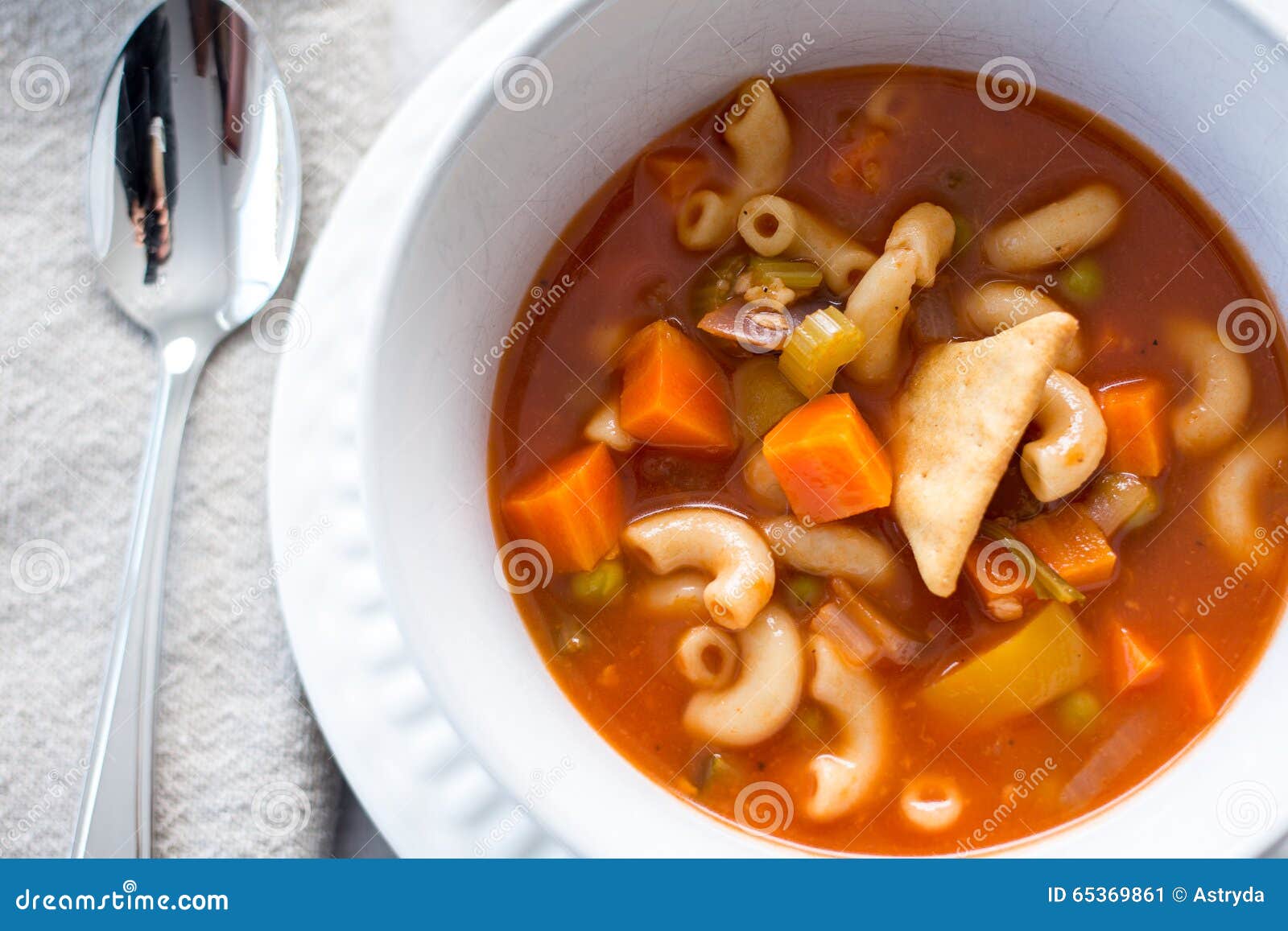 Vegetable and pasta soup stock image. Image of eating 65369861