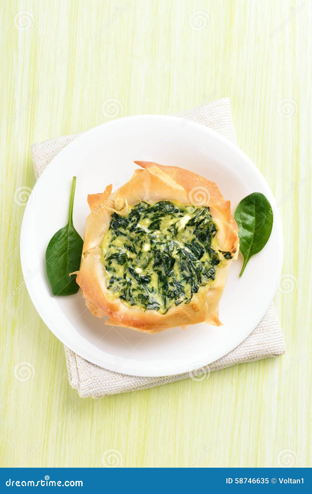 Vegetable pie with spinach stock image. Image of homemade 58746635