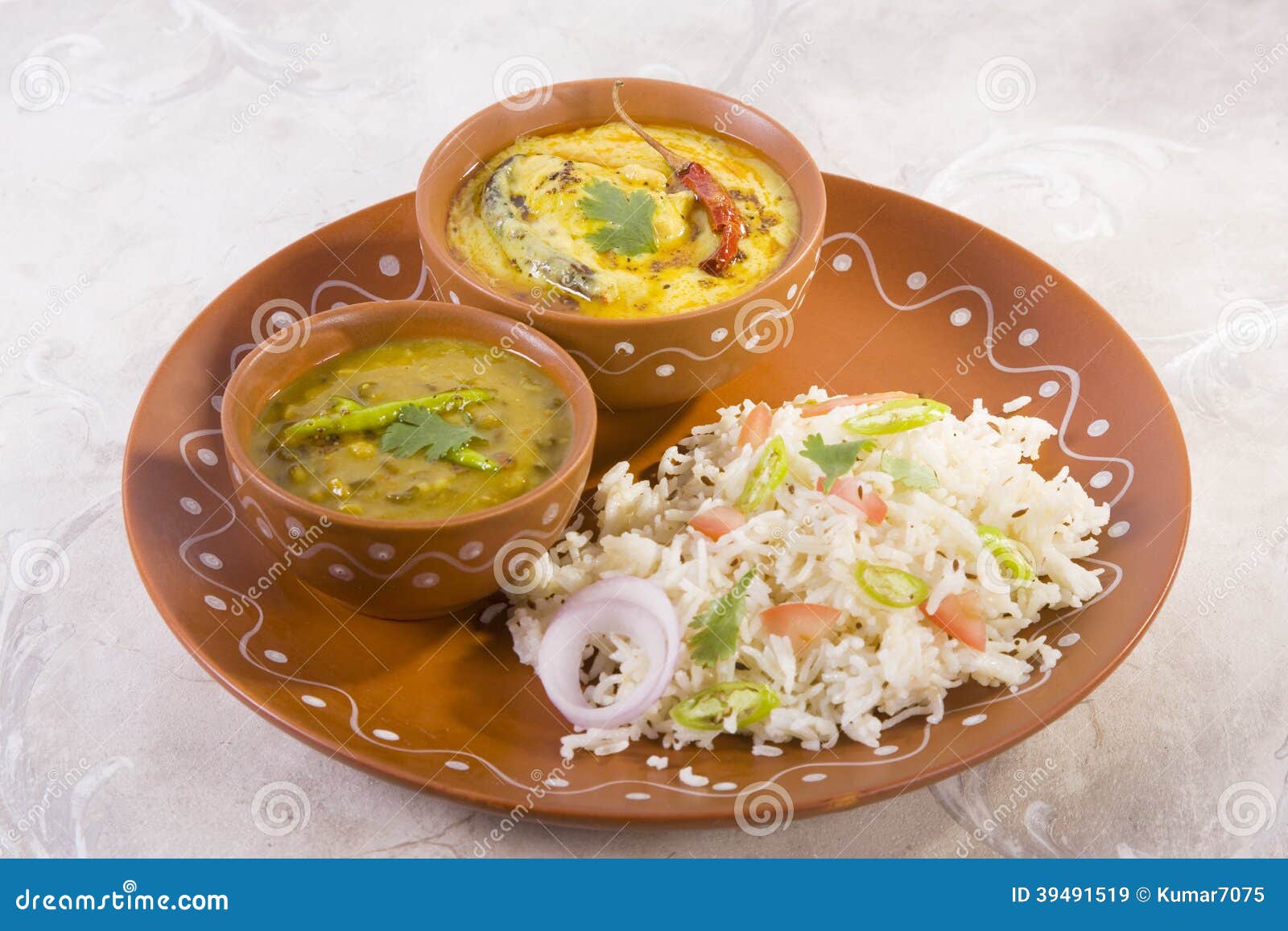 Vegetable Pulao with Kadi and Daal Stock Image Image of kadi, pilau