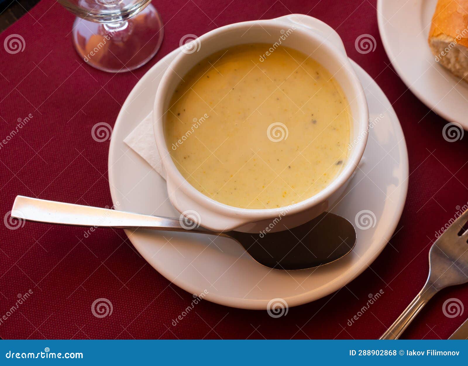 Vegetable Puree Served in a Soup Plate Stock Photo Image of boiled