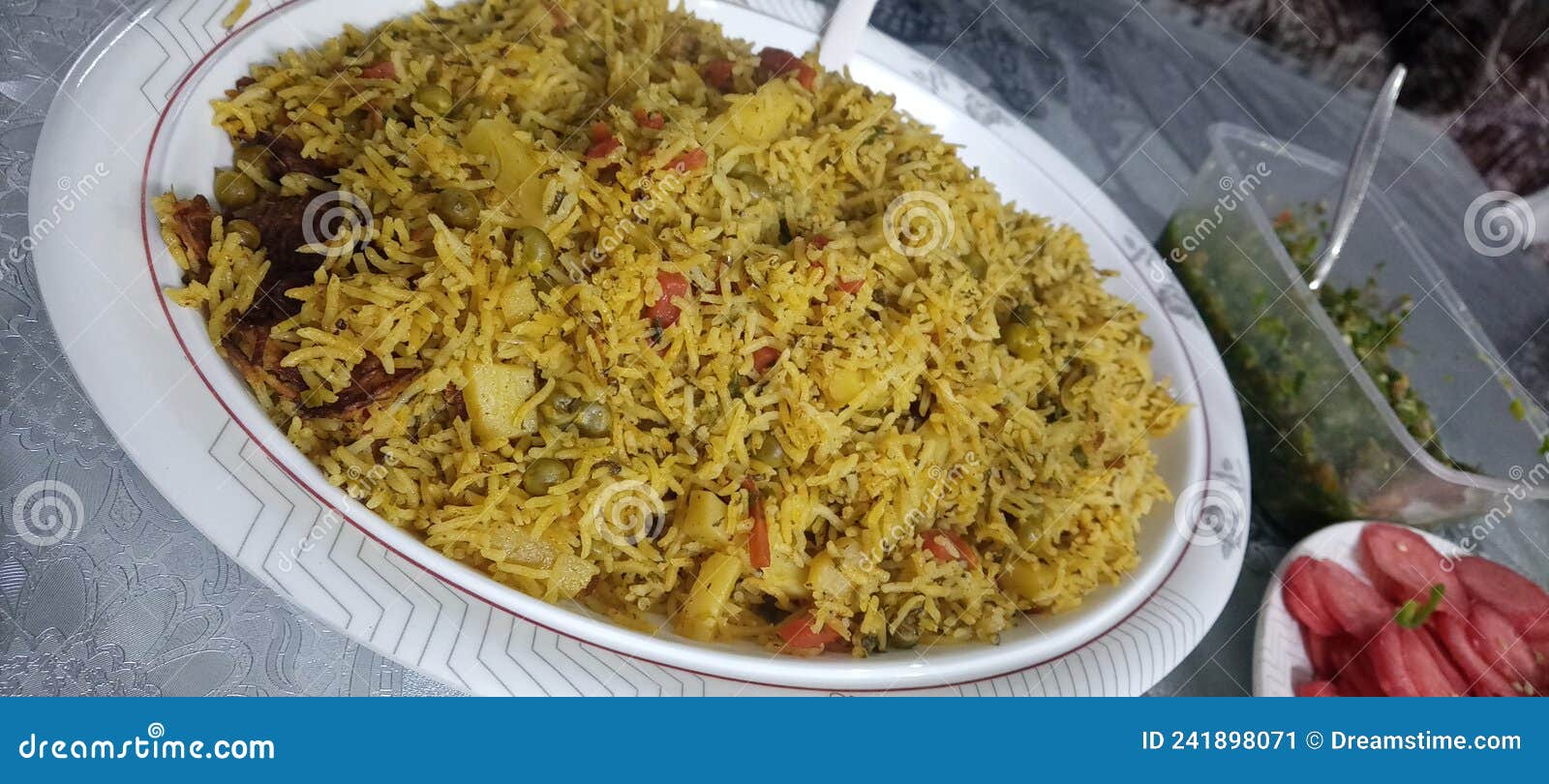 Vegetable rice dish stock image. Image of dish, dilicious 241898071