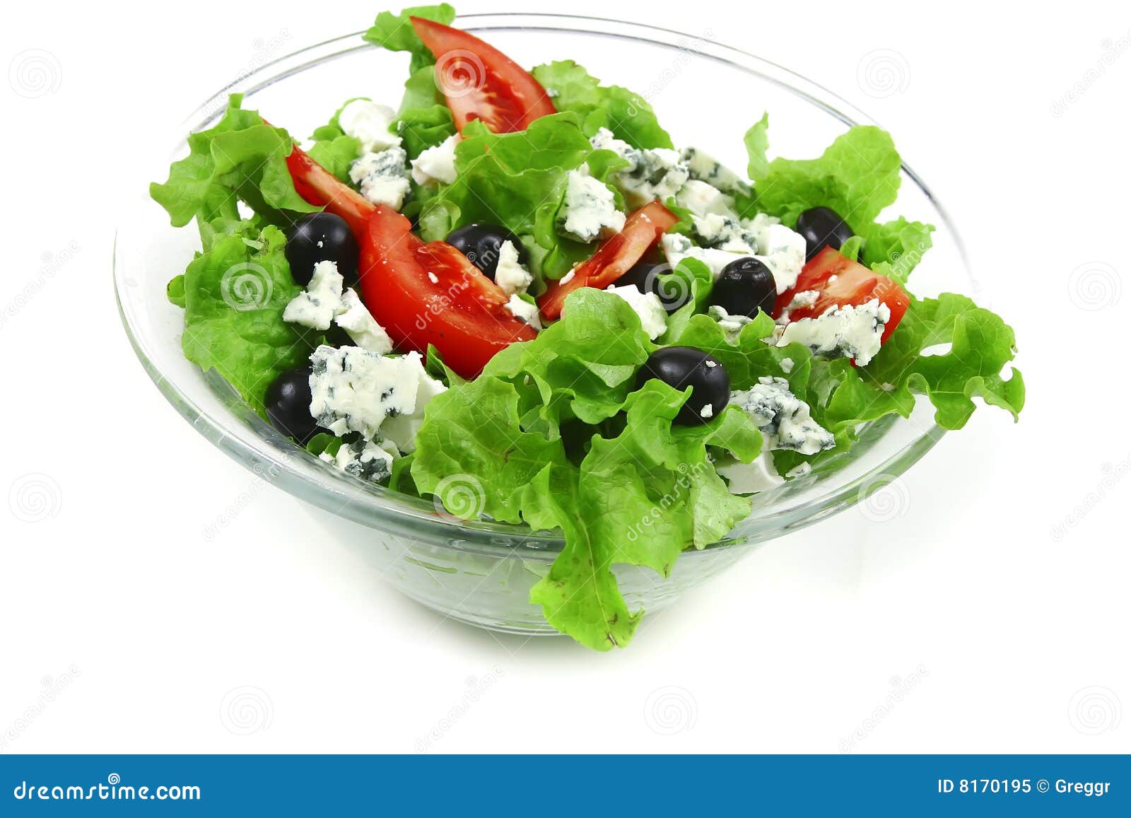 Vegetable Salad with Blue Cheese Stock Image Image of green, isolated
