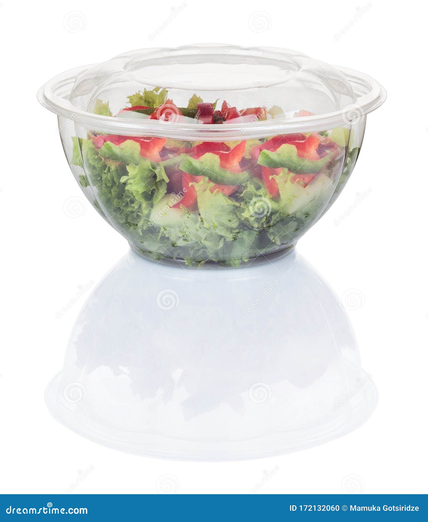 Vegetable Salad in a Disposable Plastic Plate Stock Photo Image of salad, nutrition 172132060