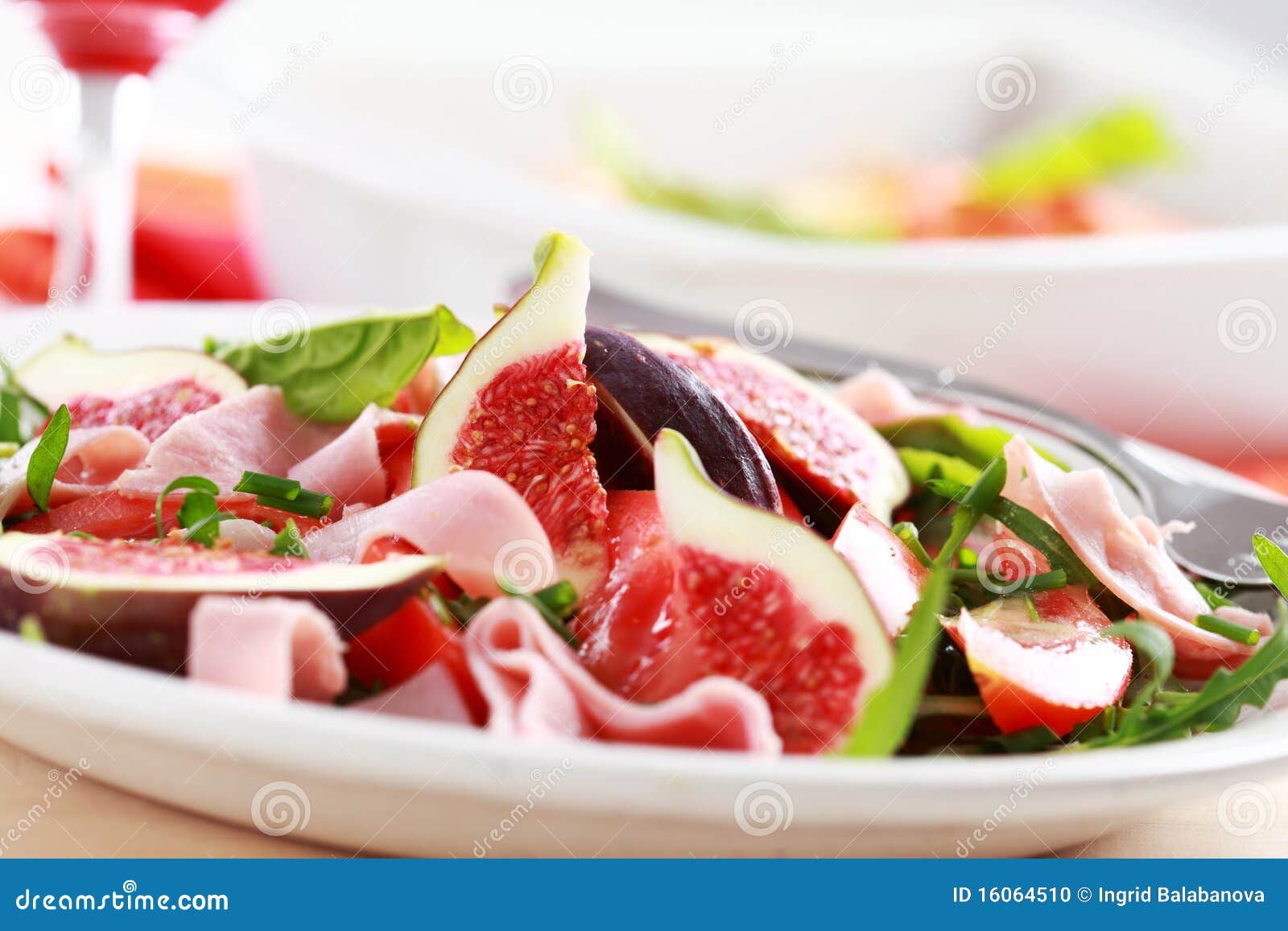 Vegetable Salad with Fresh Figs Stock Photo Image of antipasti