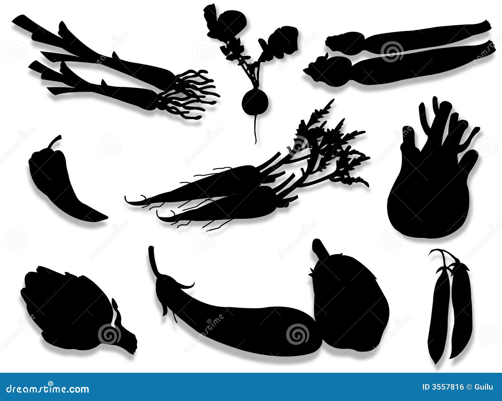Vegetable Silhouette Royalty Free Stock Image Image 3557816