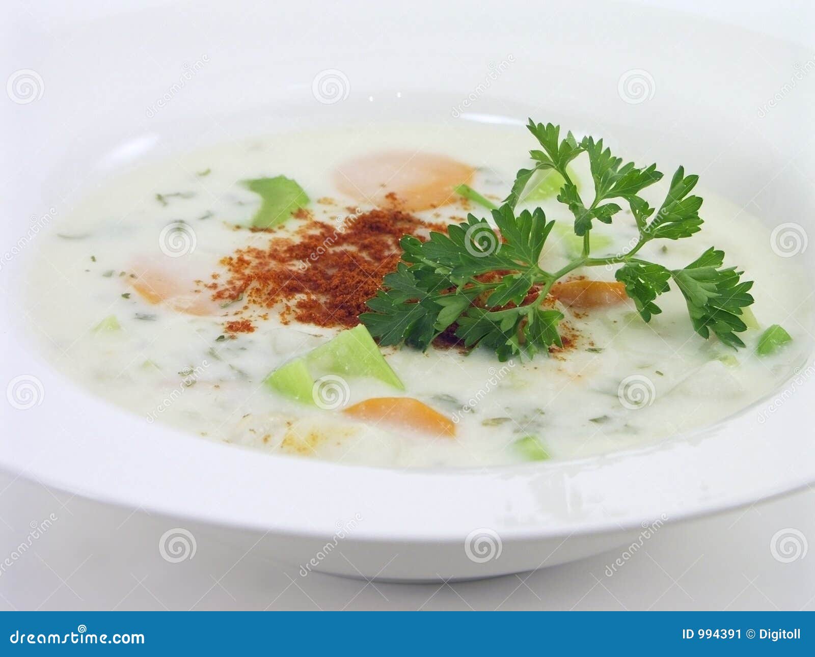 Vegetable Soup; 1 of 5 stock image. Image of chow, cream - 994391