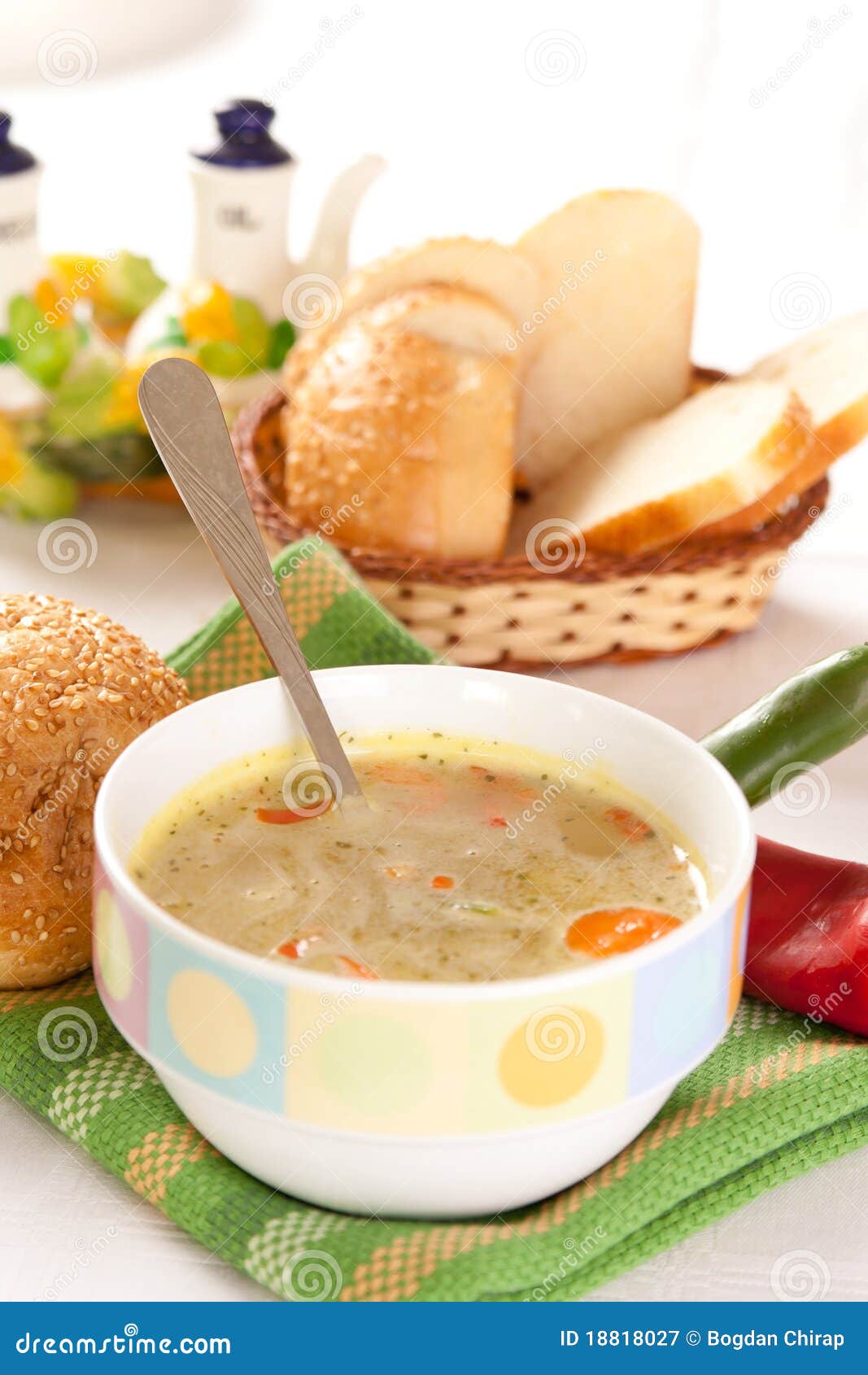 Vegetable soup stock image. Image of pepper, garlic, carrot 18818027