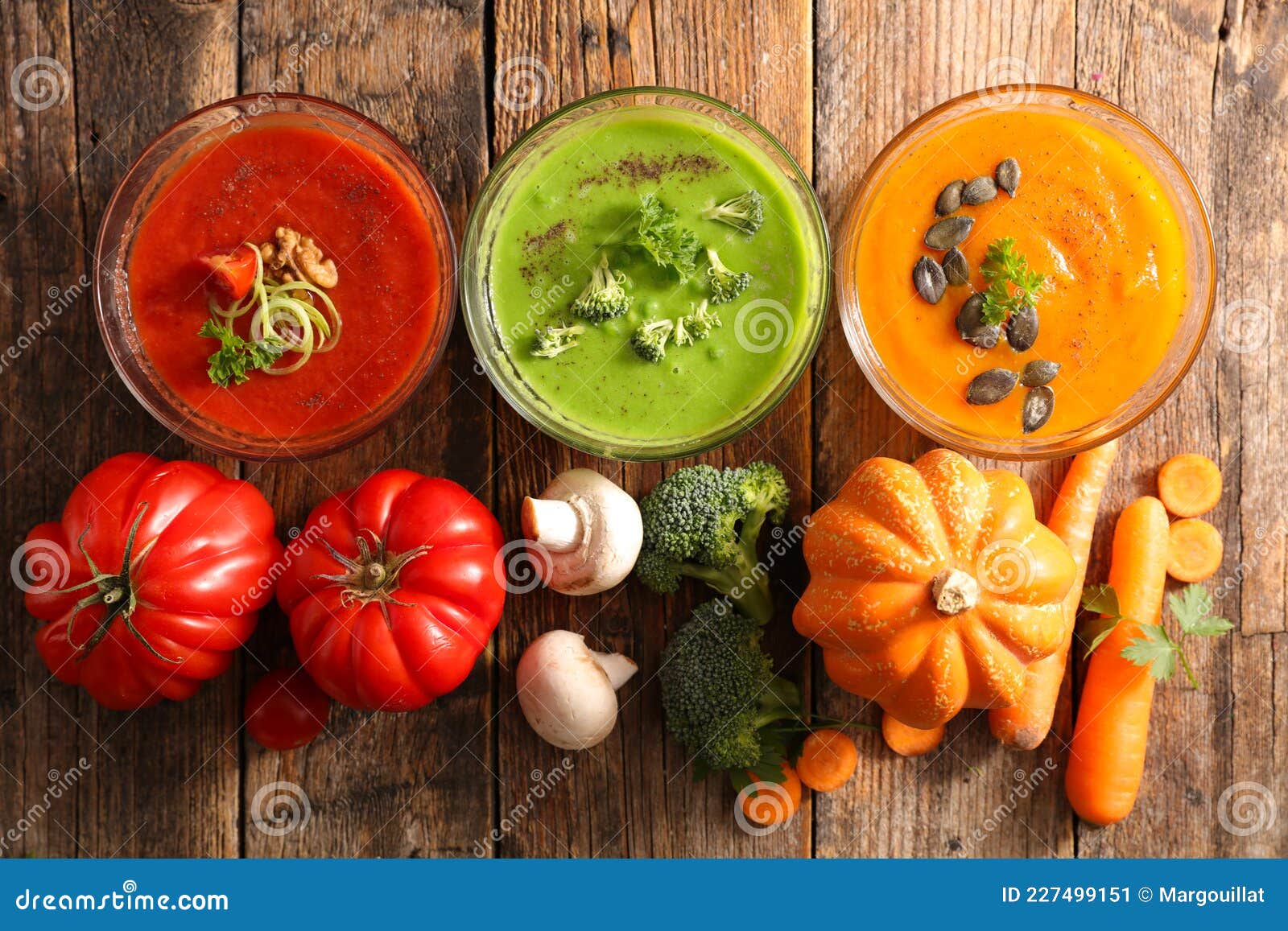 Vegetable soup and herbs stock image. Image of meal 227499151