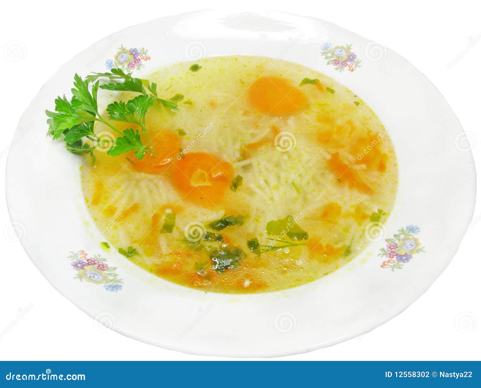Vegetable soup with pasta stock photo. Image of color - 12558302