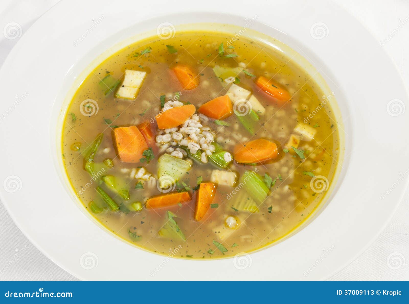 Vegetable soup stock image. Image of gourmet, bread, lunch - 37009113
