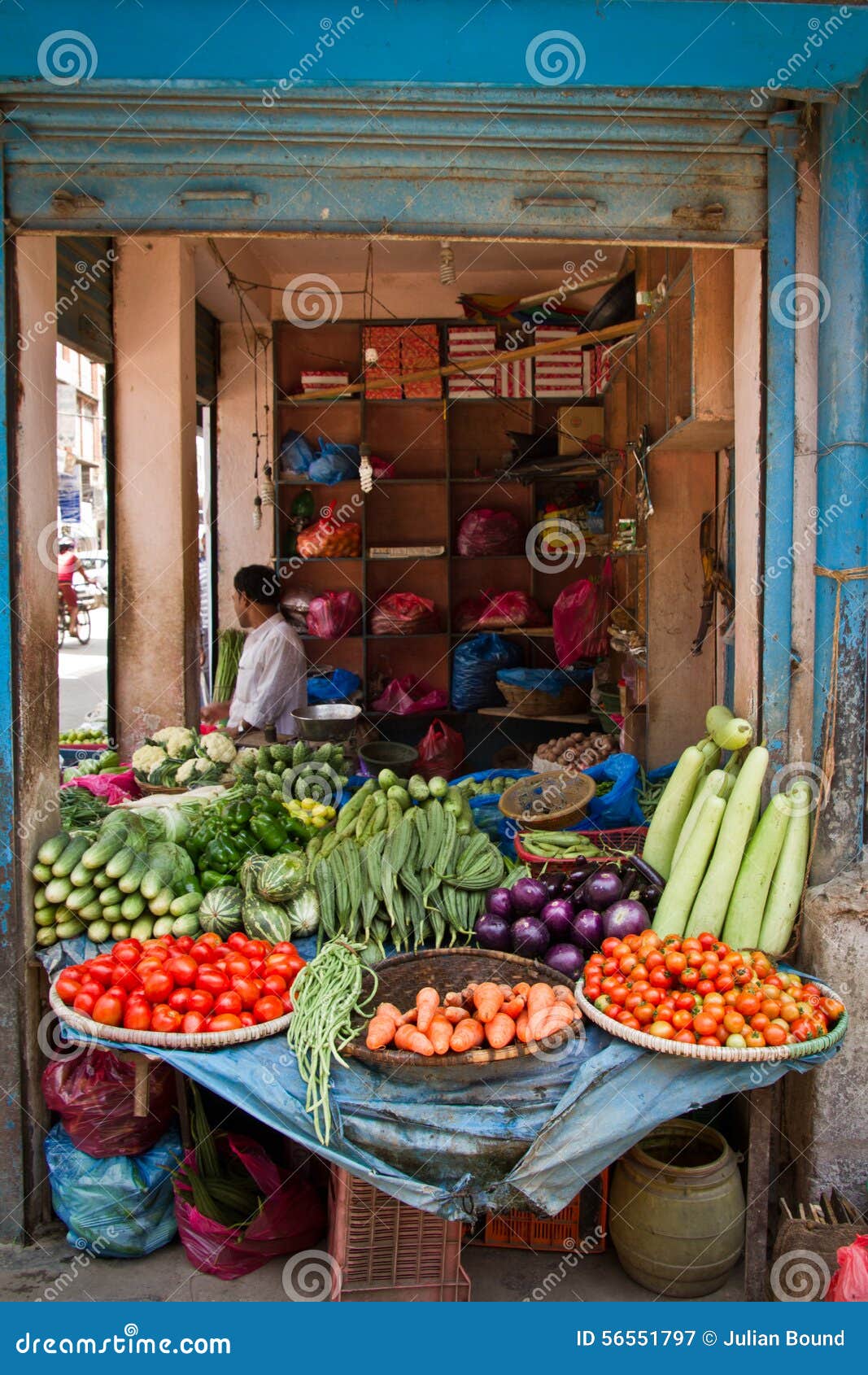 Vegetable Stall, Kathmandu, Nepal, Editorial Photography Image of