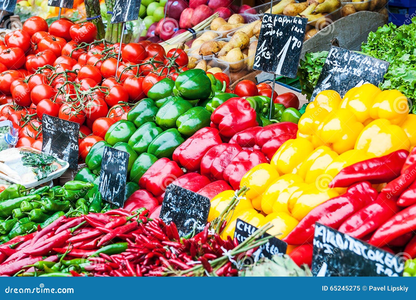 Vegetable Stand at a Market Stock Image Image of fresh, europe 65245275