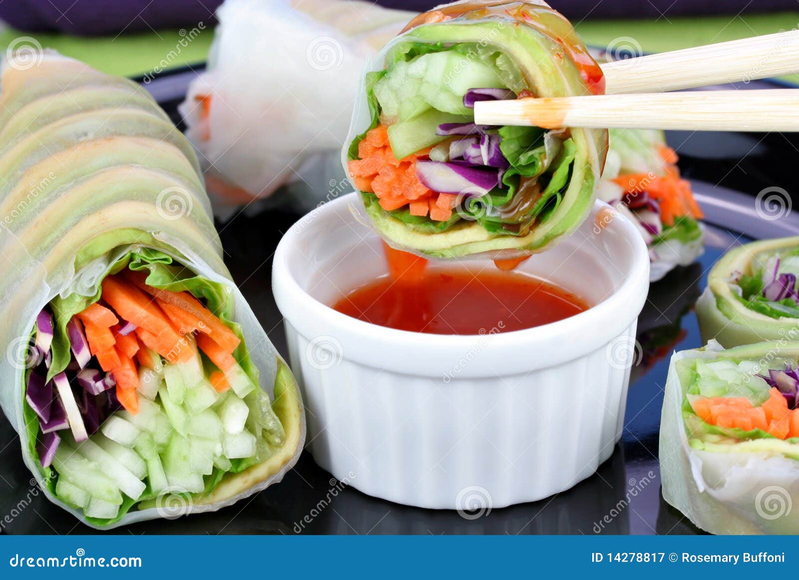 Vegetable Sushi with Sauce stock image. Image of close 14278817