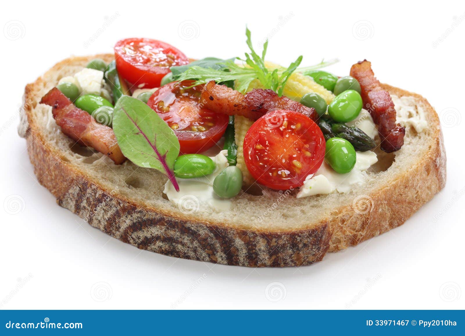 Vegetable tartine stock image. Image of cream, isolated 33971467
