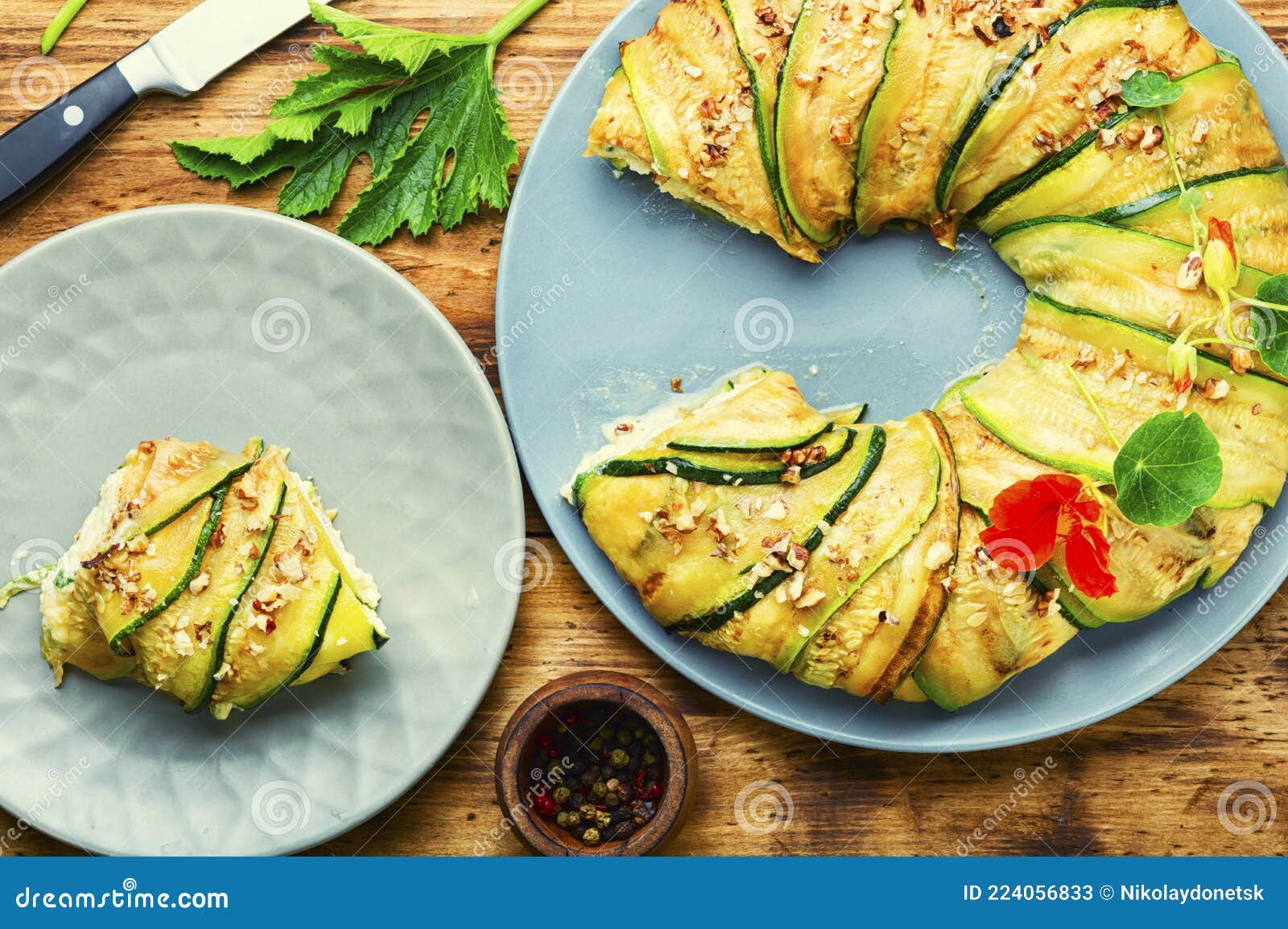 Vegetable Terrine of Zucchini Stock Image - Image of table, cuisine ...