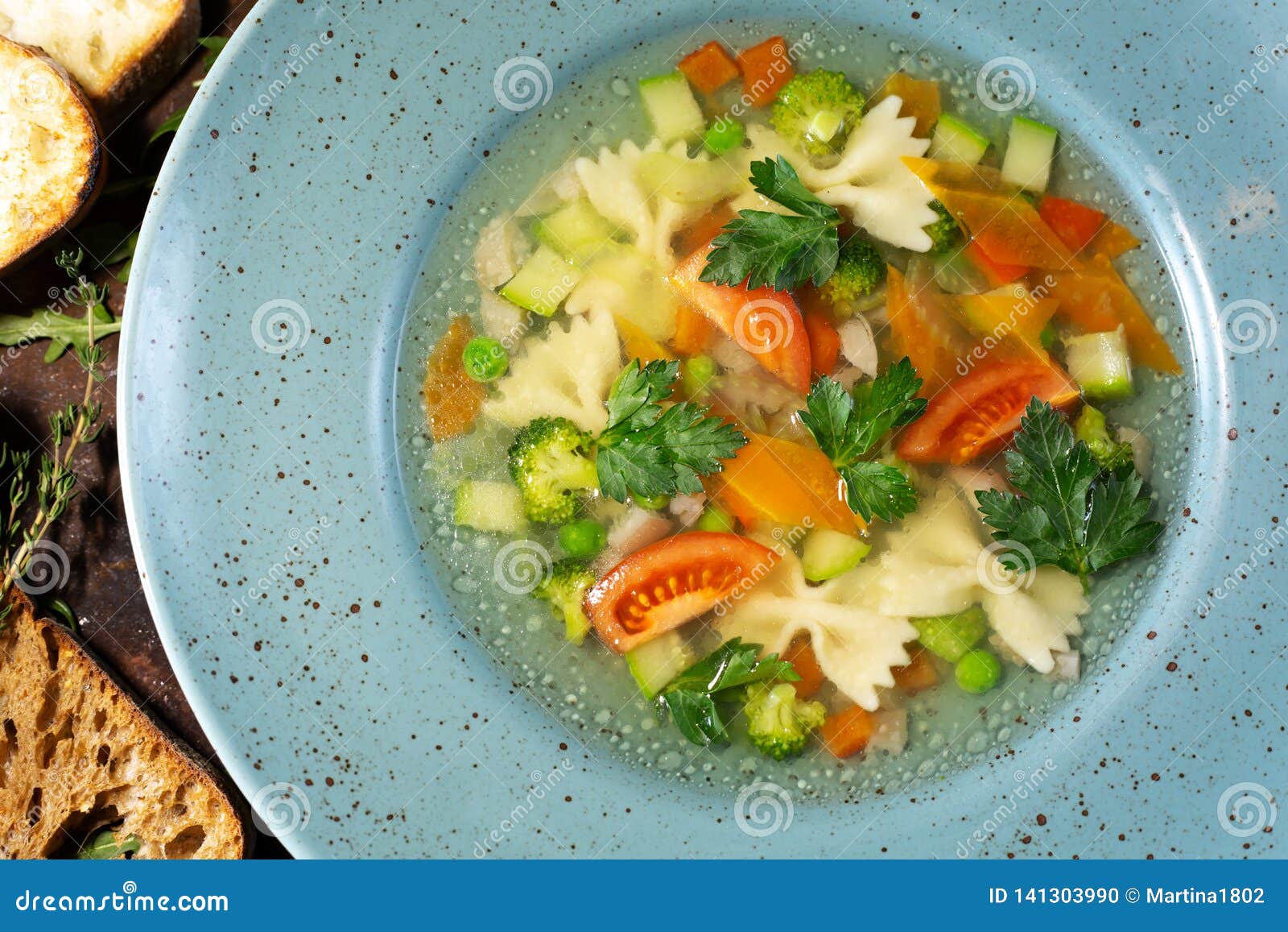 Vegetable vegetarian soup stock photo. Image of gourmet - 141303990