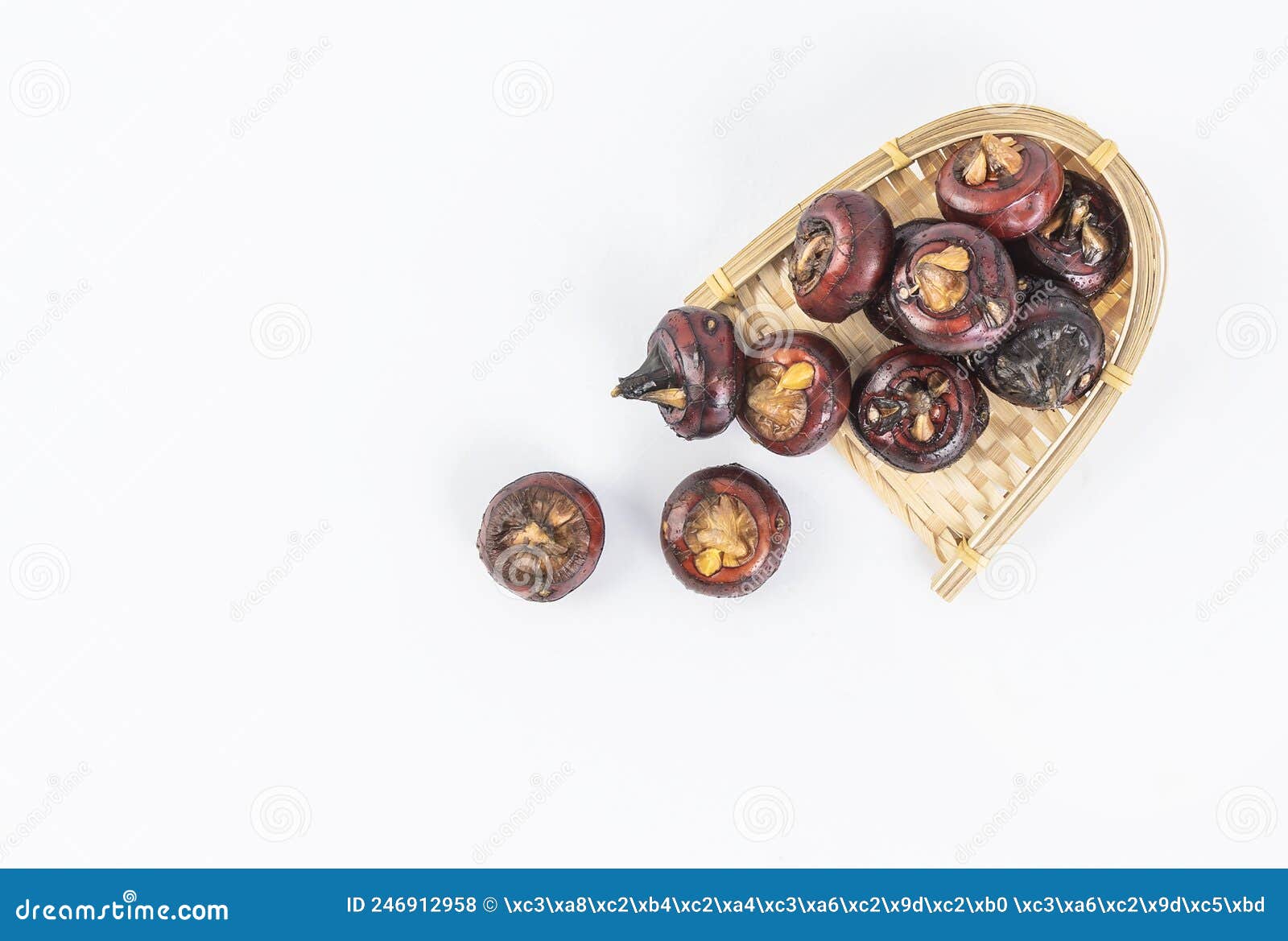 Vegetable Water Chestnuts on a White Background Stock Photo Image of
