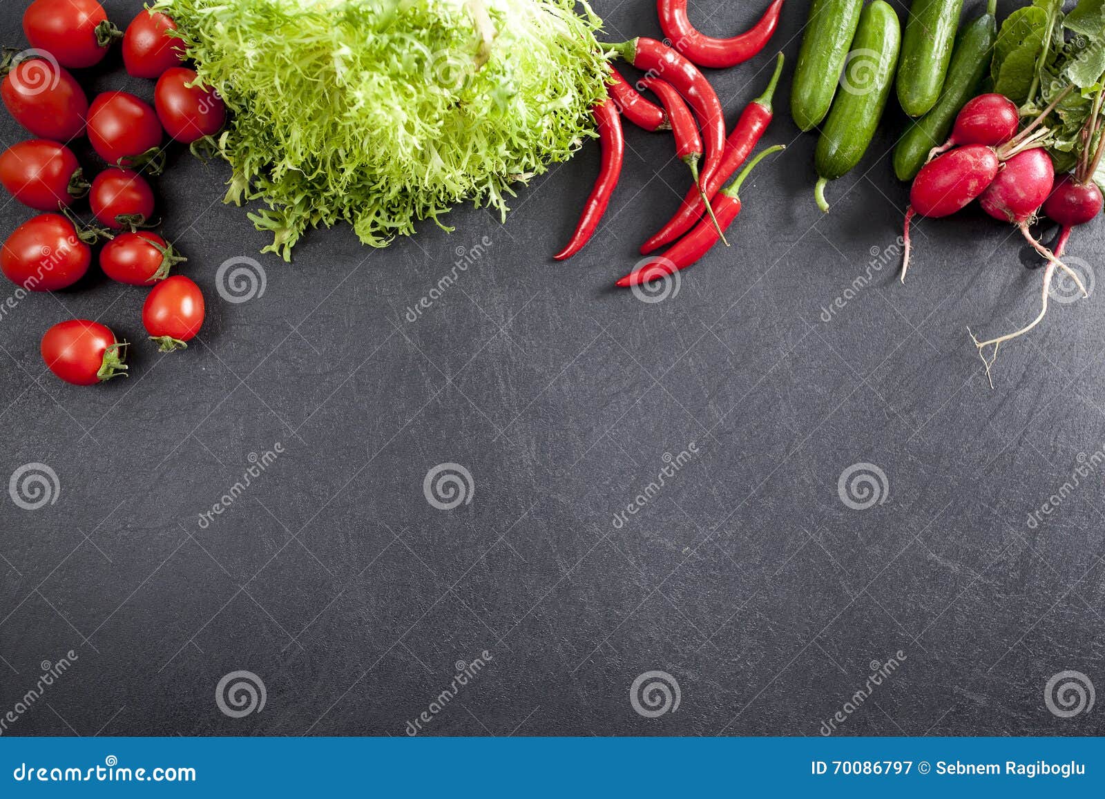 Vegetables on Black Background Stock Image Image of black, grocery