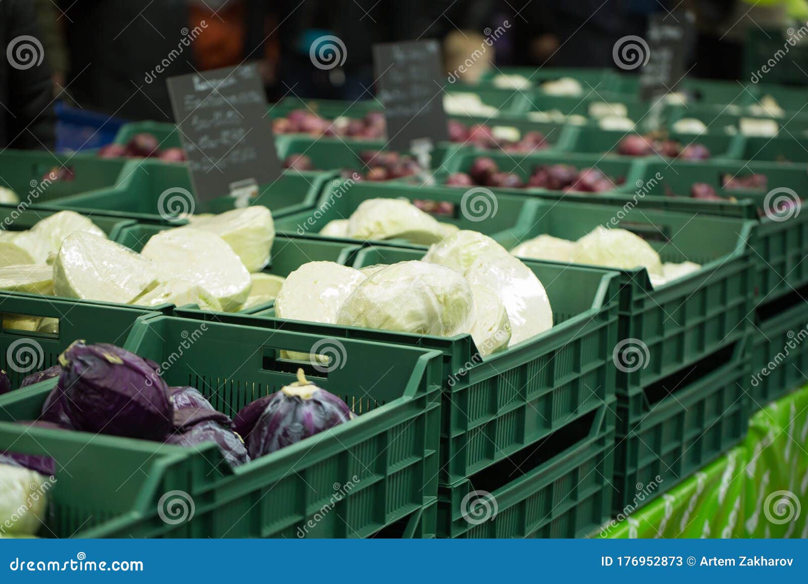 Vegetables in Boxes for Sale in Store. Stock Image Image of diet