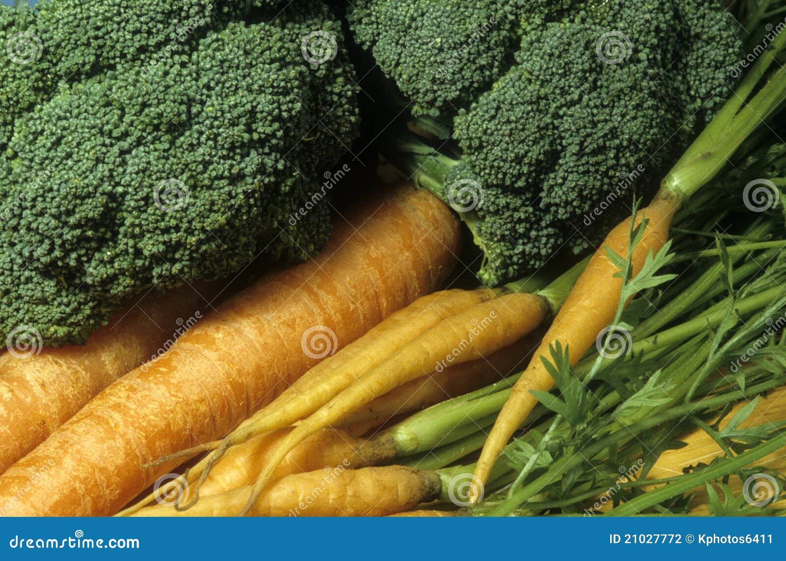 Vegetables Broccoli and Carrots Fresh Raw Stock Photo Image of