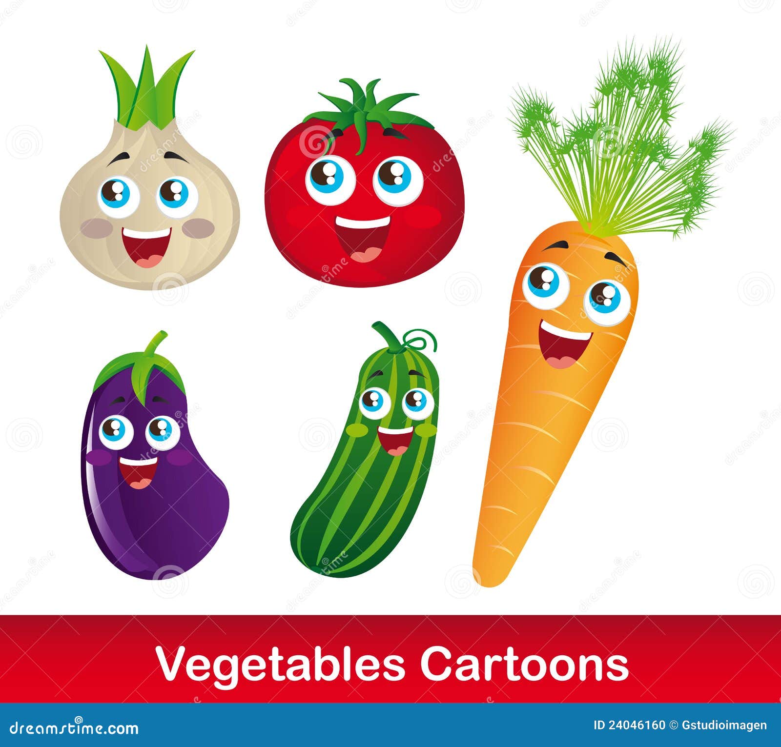 Vegetables Cartoons Stock Photo Image 24046160
