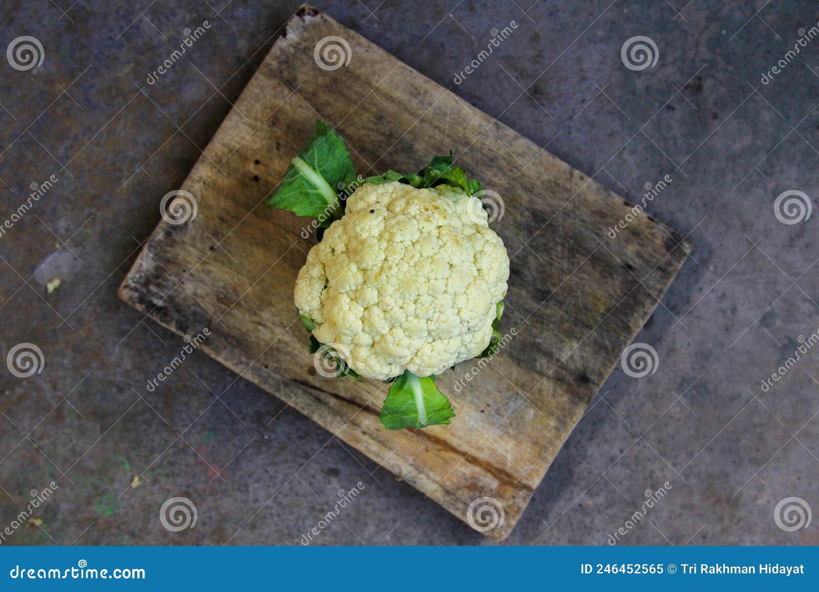 vegetables cauliflower on a wooden cutting board