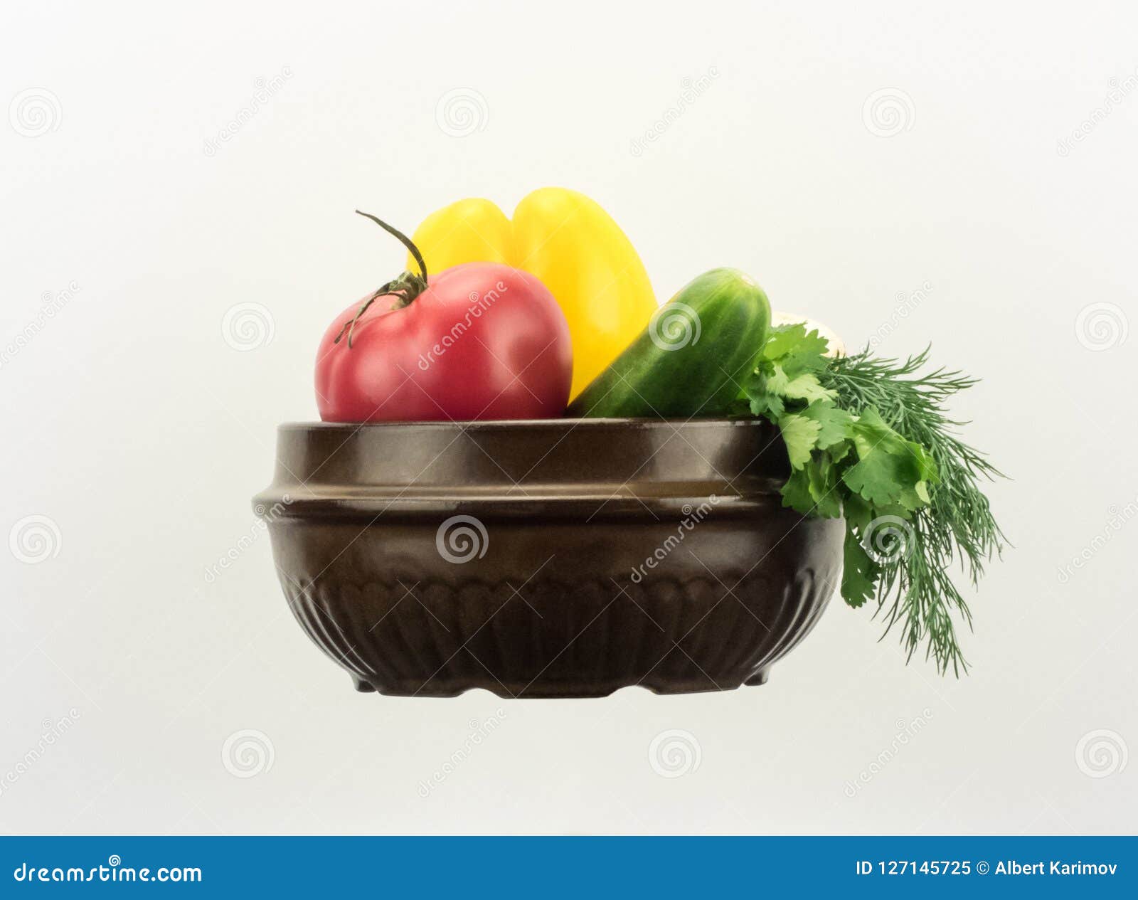 Vegetables In A Ceramic Bowl Stock Image Image of ceramic, nature