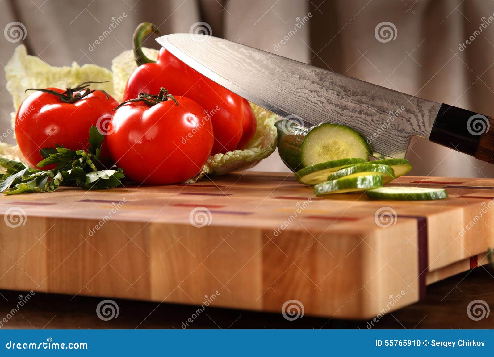 Vegetables on a Chopping Board Stock Photo Image of objects, food