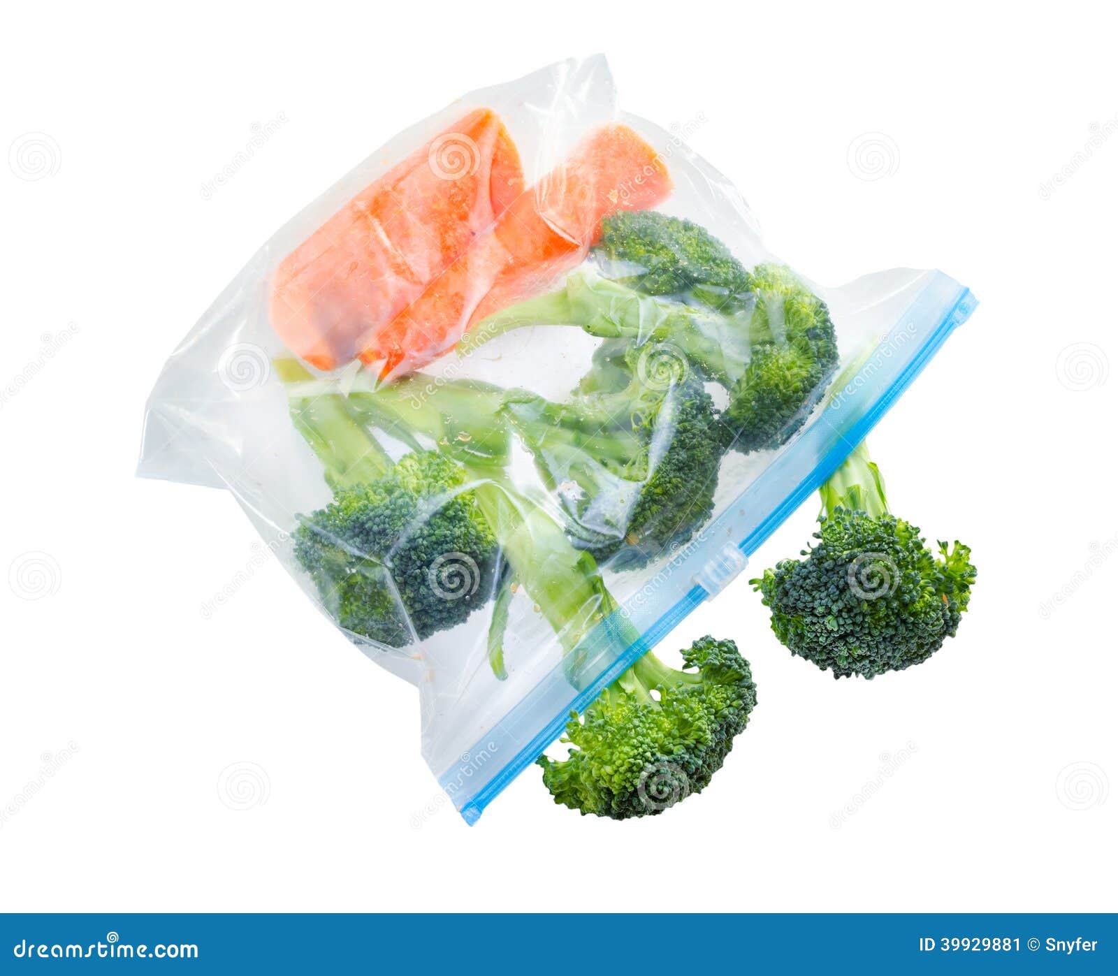 Vegetables in Clear Plastic Bag Stock Image Image of broccoli