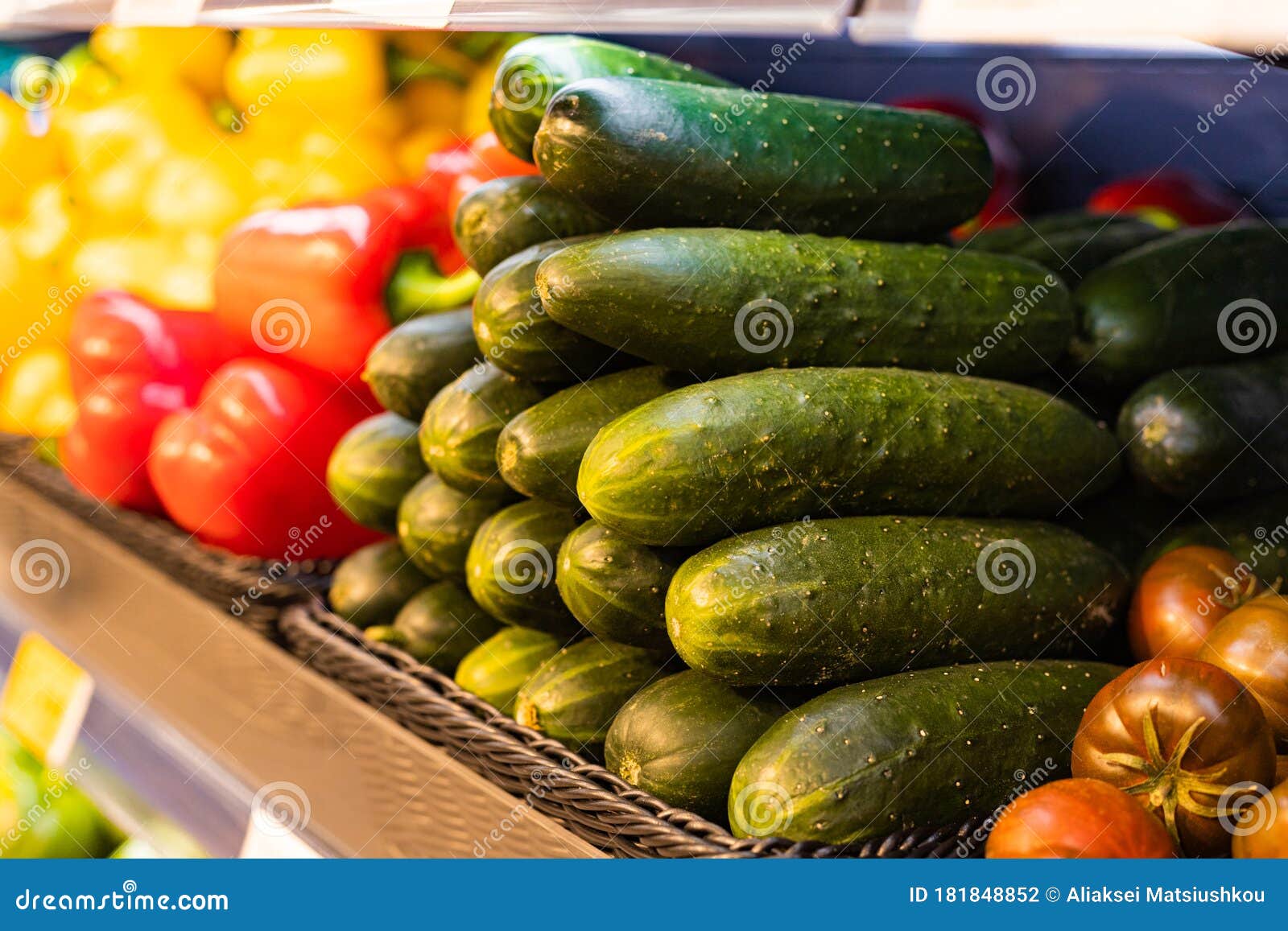 Vegetables Cucumbers the Store Stock Photo Image of store, vitamin