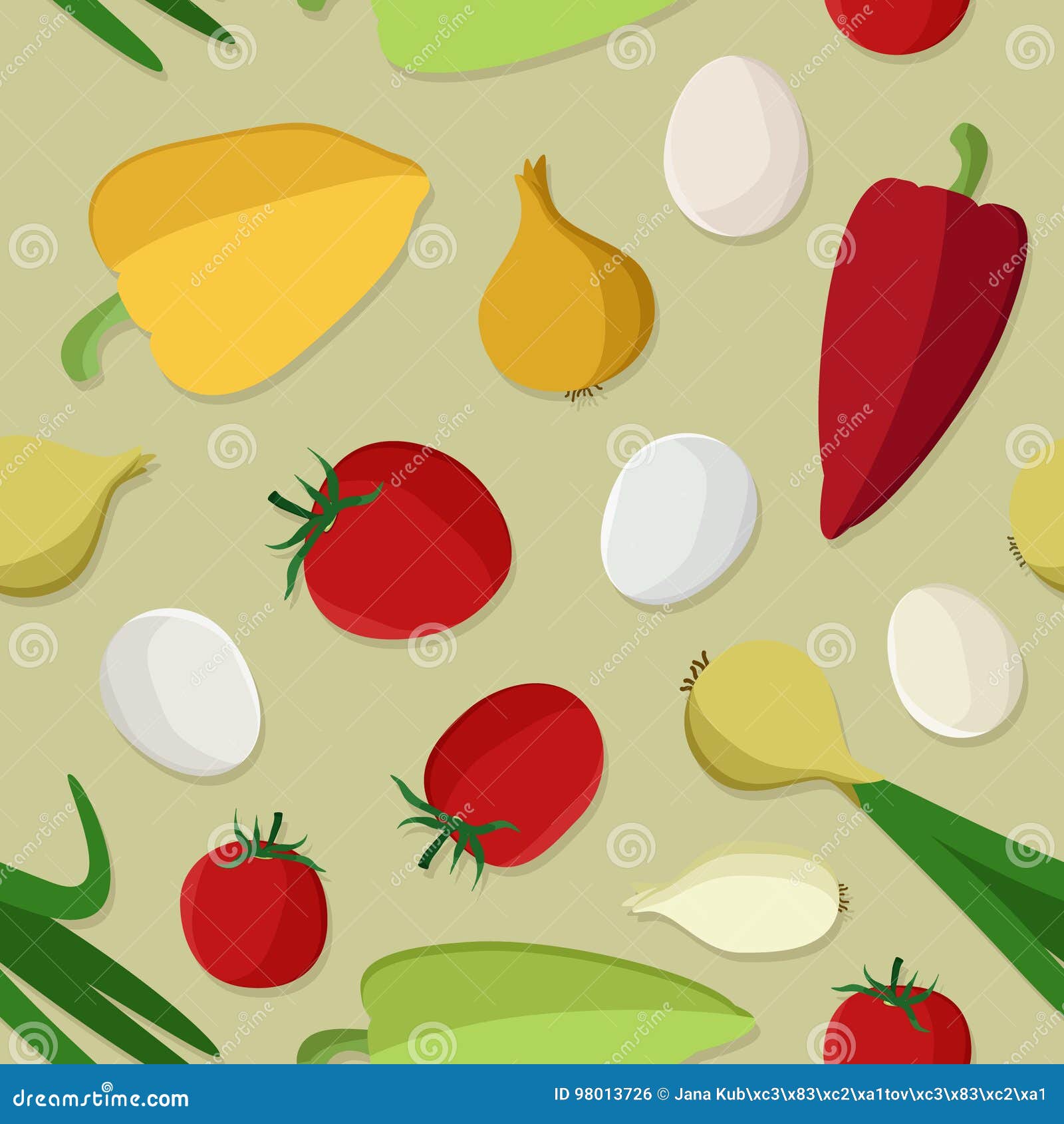 Vegetables and eggs. Peppers, tomatoes, onion and eggs - background