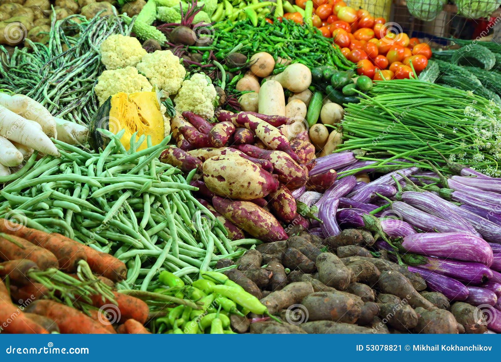 Vegetables on Market in India Stock Image Image of farm, food 53078821