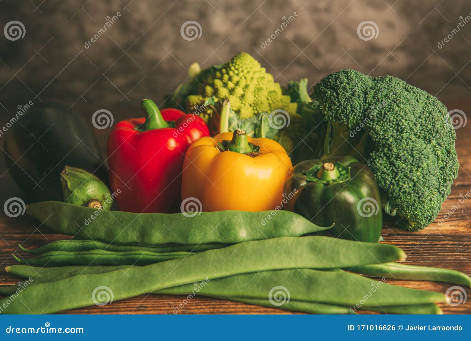 Vegetables from Organic Farming on a Wooden Background. Stock Photo ...