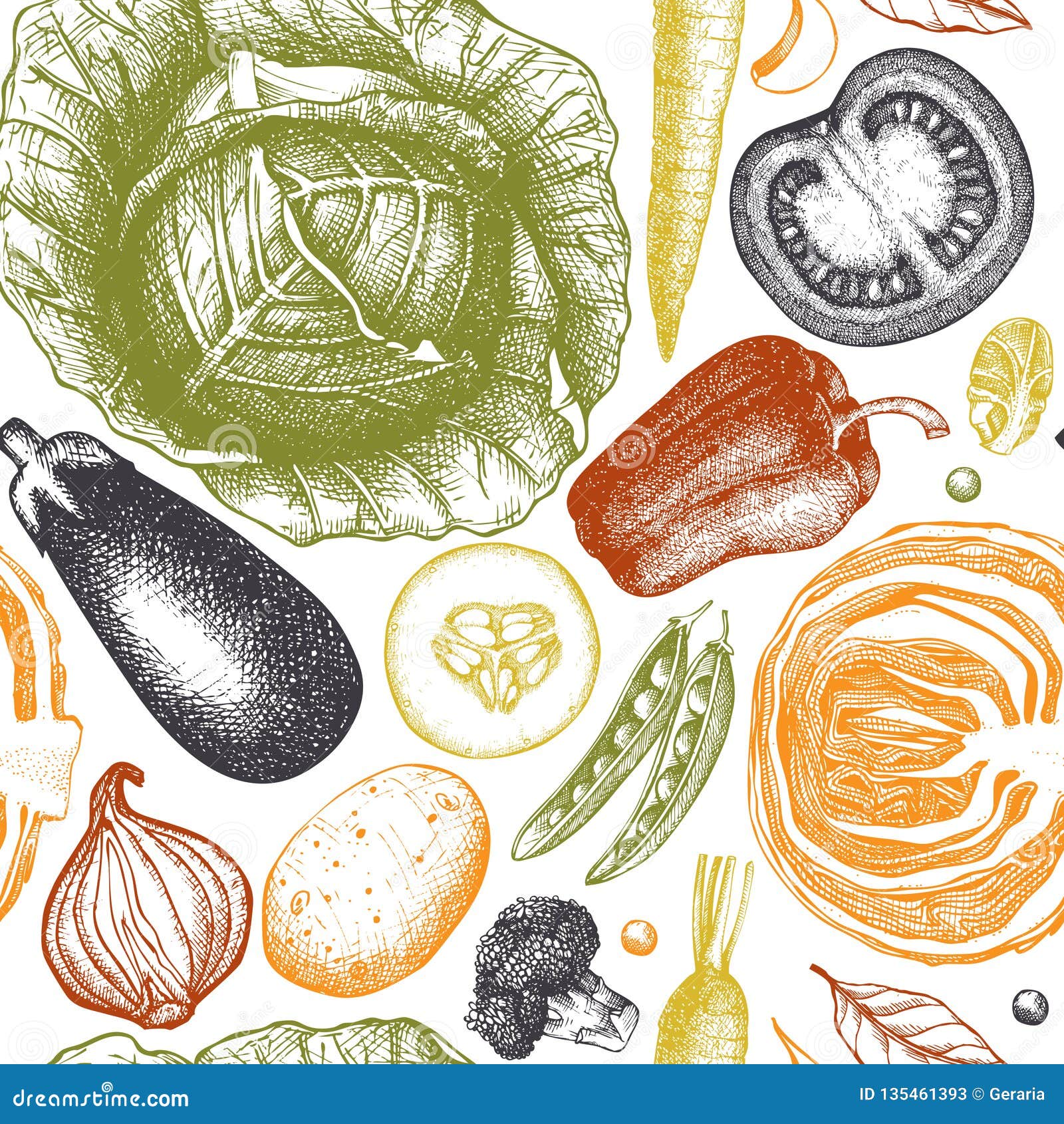 Premium Vector | Hand drawn healthy food over white background. vector  illustration.