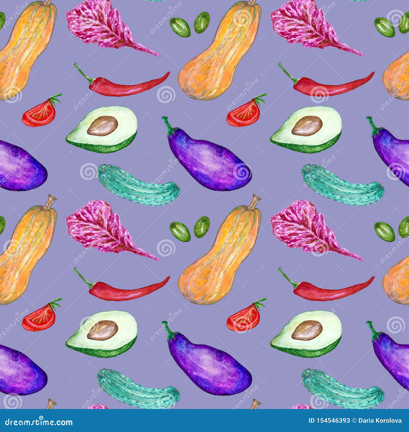 Vegetables Pattern. Garden Harvest Seamless Background Stock Image