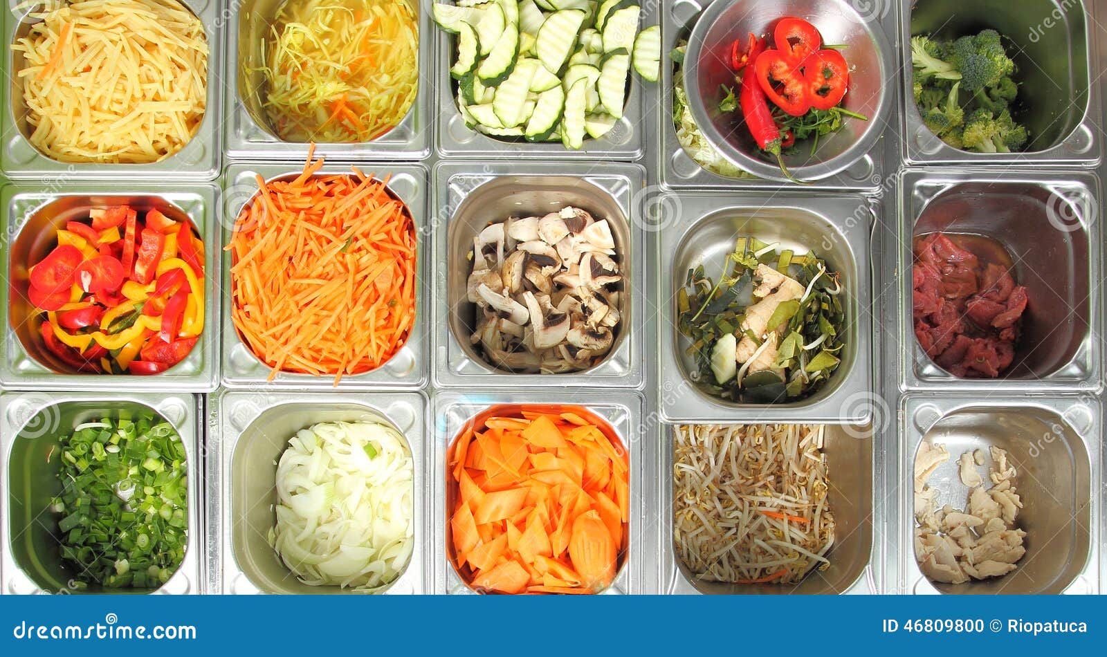 Vegetables in a Refrigerated Counter Stock Photo Image of industrial