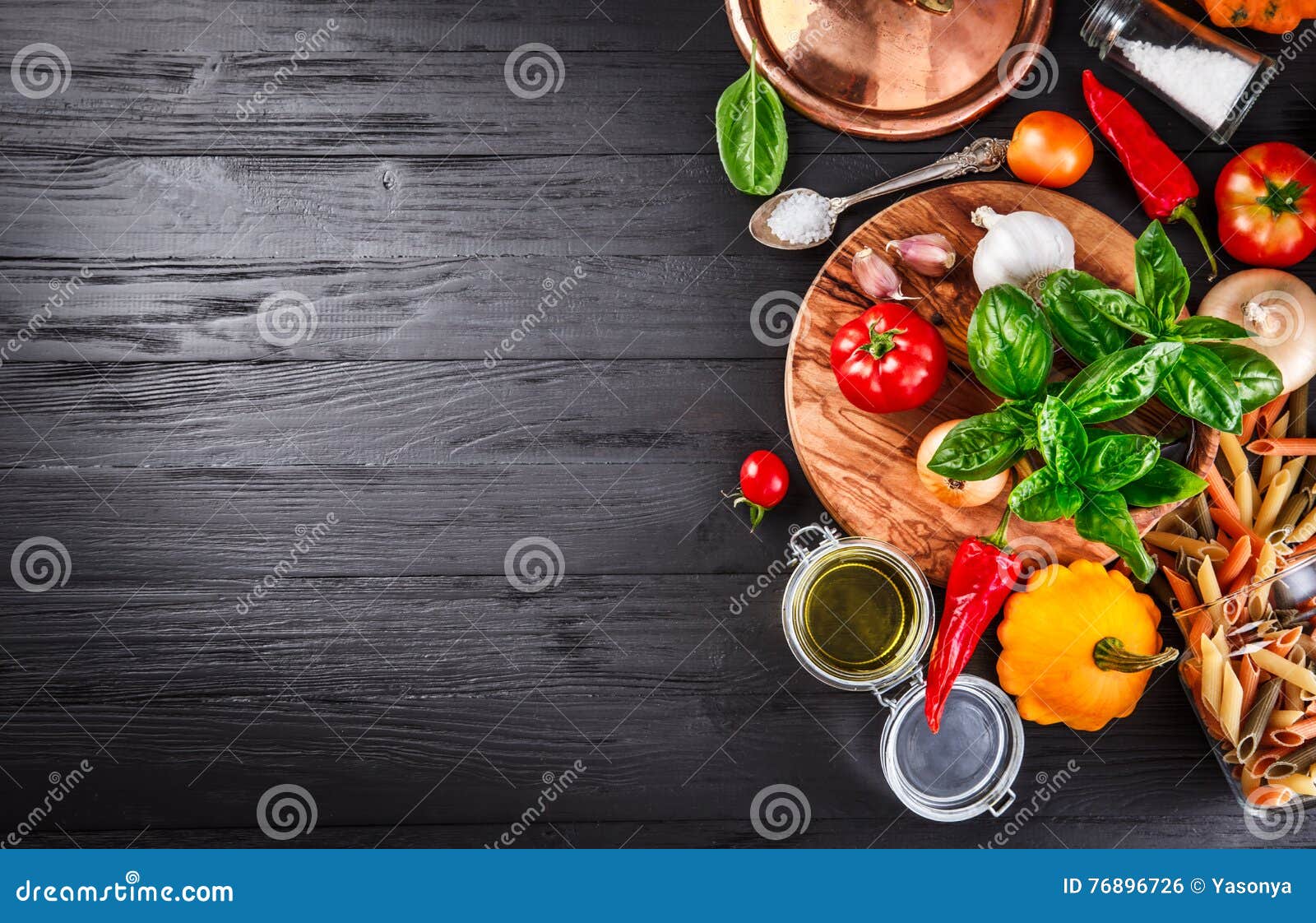 Vegetables and Spices Ingredient for Cooking Italian Food Stock Photo ...
