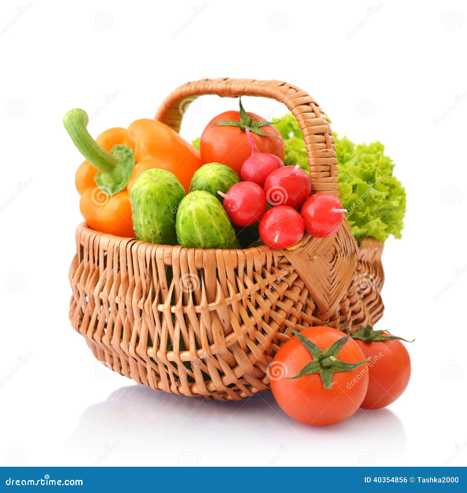 Vegetables in the Wicker Basket Stock Photo Image of ripe, farmer