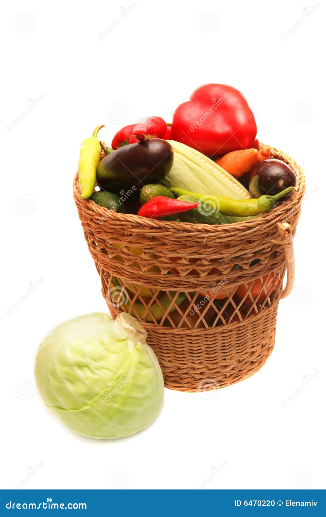 Vegetables in Woven Basket. Stock Photo Image of organic, background