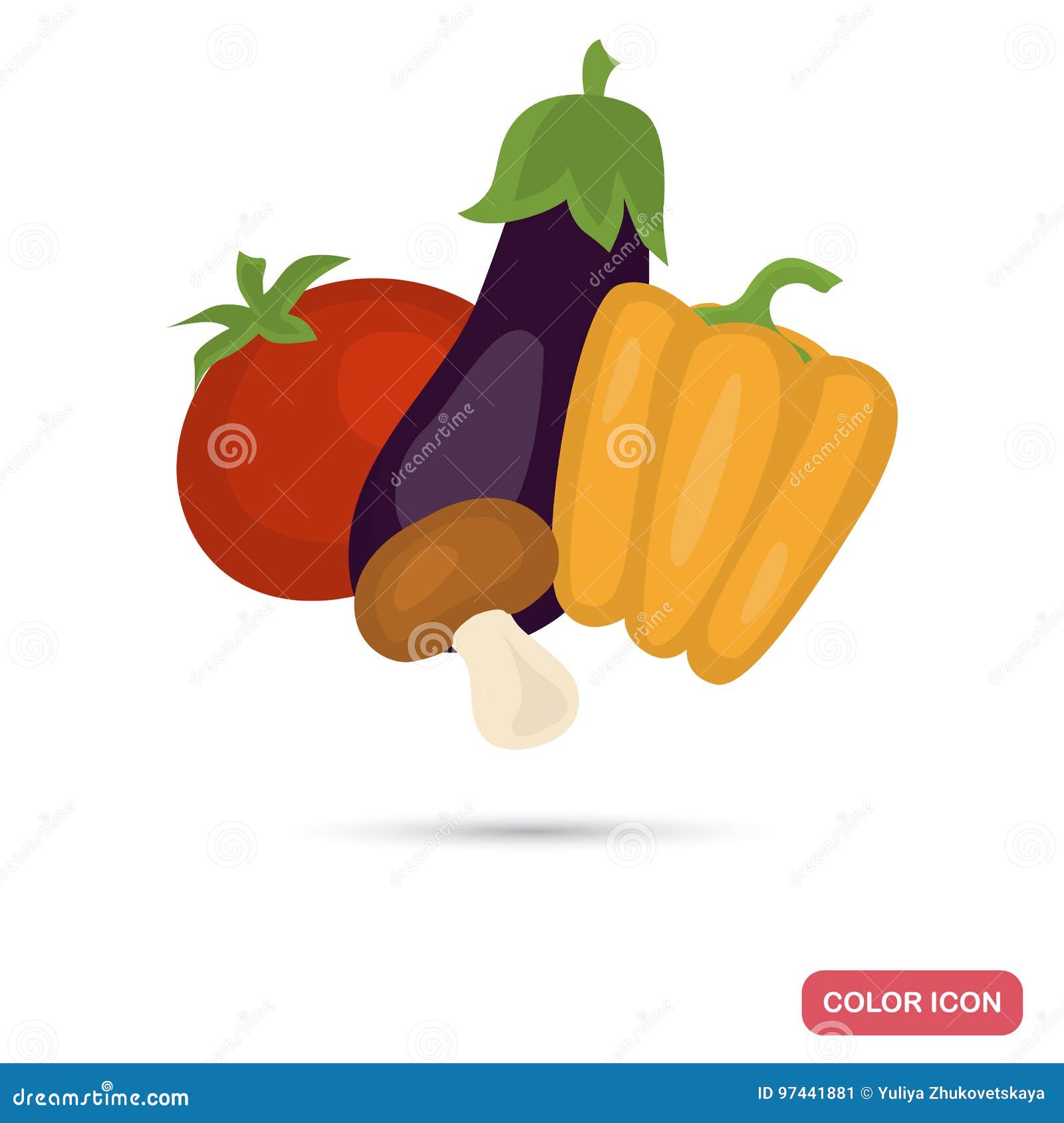 vegetales for barbeque color icon for web and mobile 