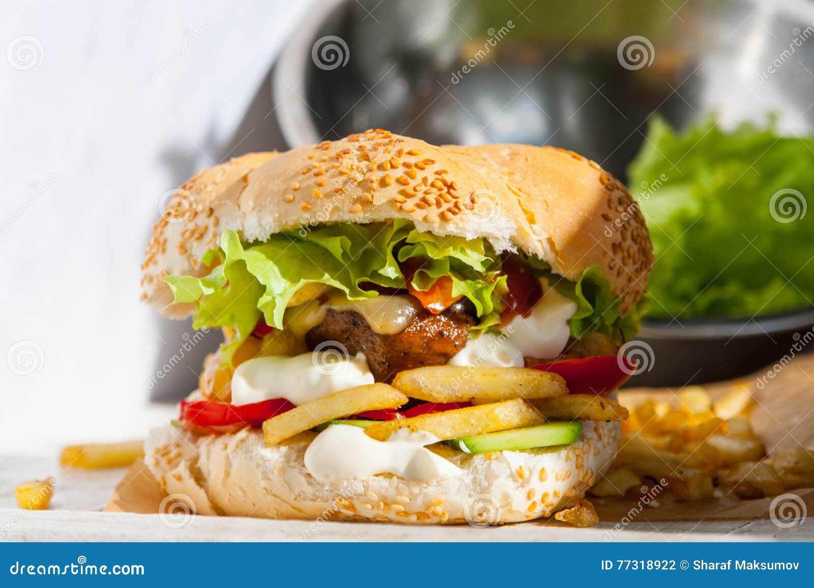 Vegetarian Burger with the Seitan Vegan Meat Stock Photo Image of