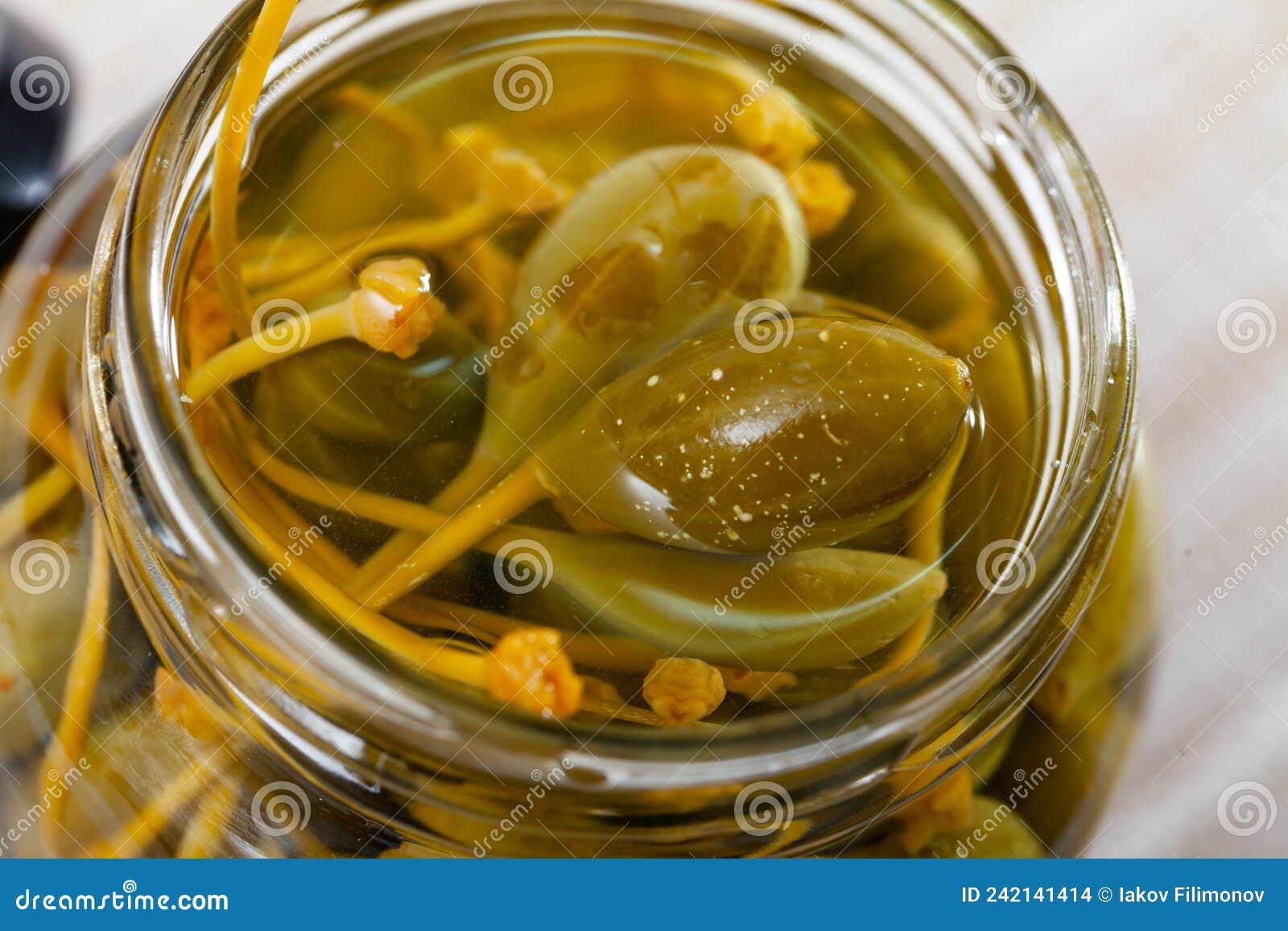 Vegetarian of Canned Capers in Glass Jar Stock Photo Image of capers