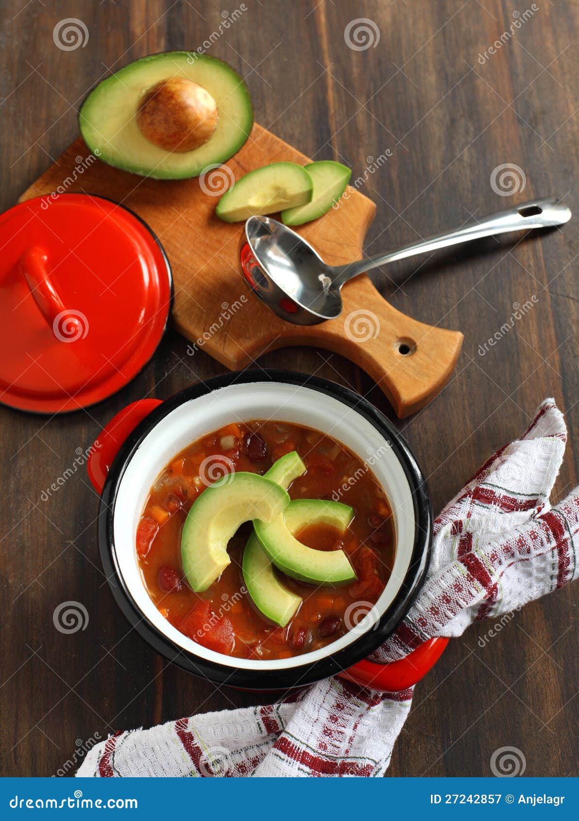 Vegetarian chili soup stock image. Image of chili, cuisine 27242857