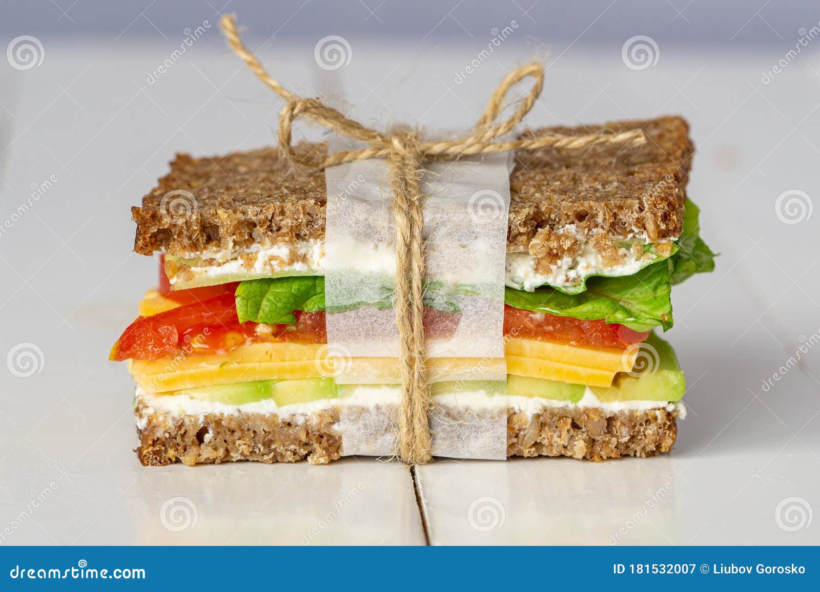 Vegetarian Club Sandwich with Avocado. Healthy Lunch, Breakfast. Stock  Image - Image of salad, diet: 181532007